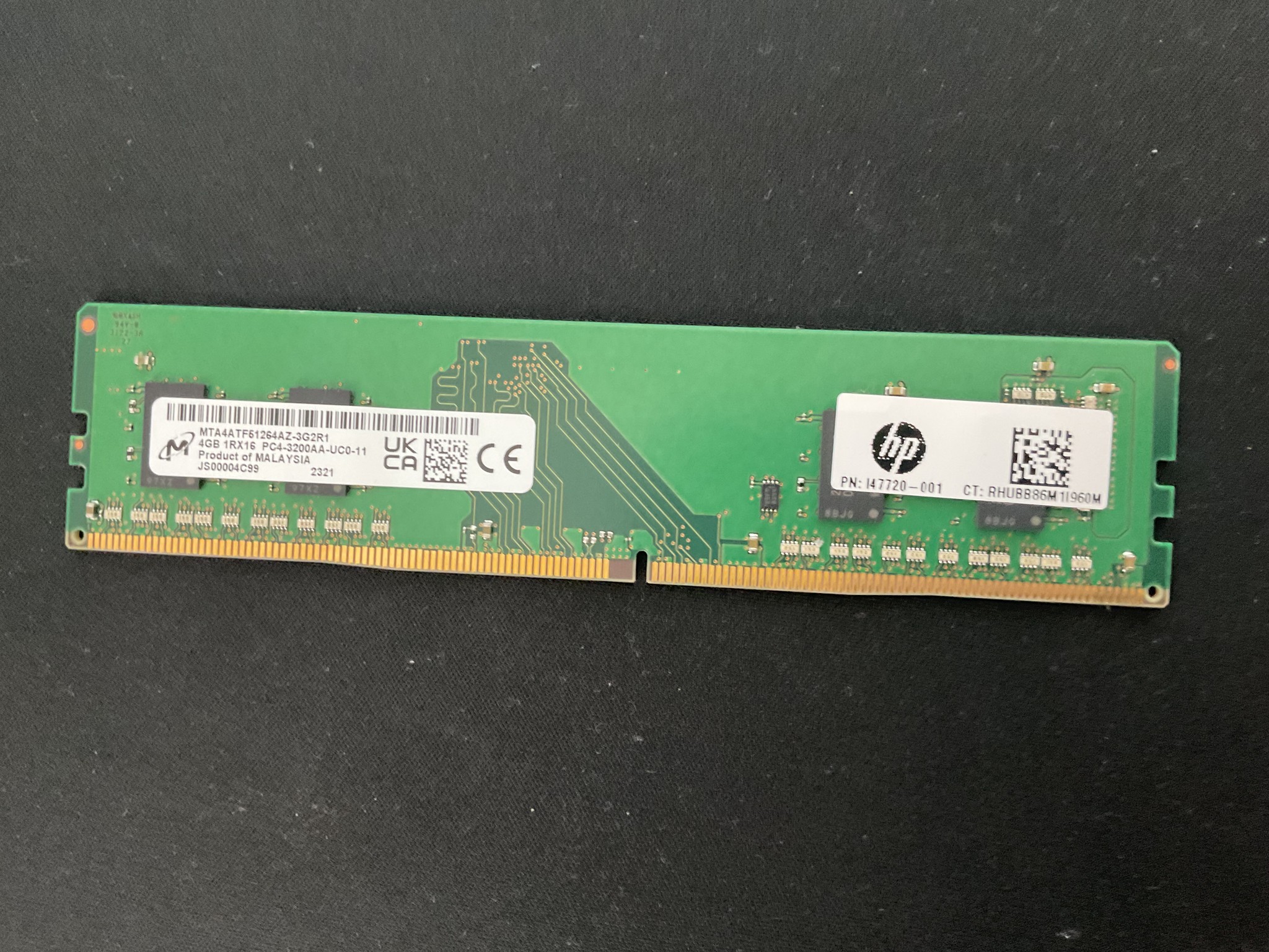 Crucial 4GB (1x4) DDR4-3200mHz (DESKTOP MEMORY)
