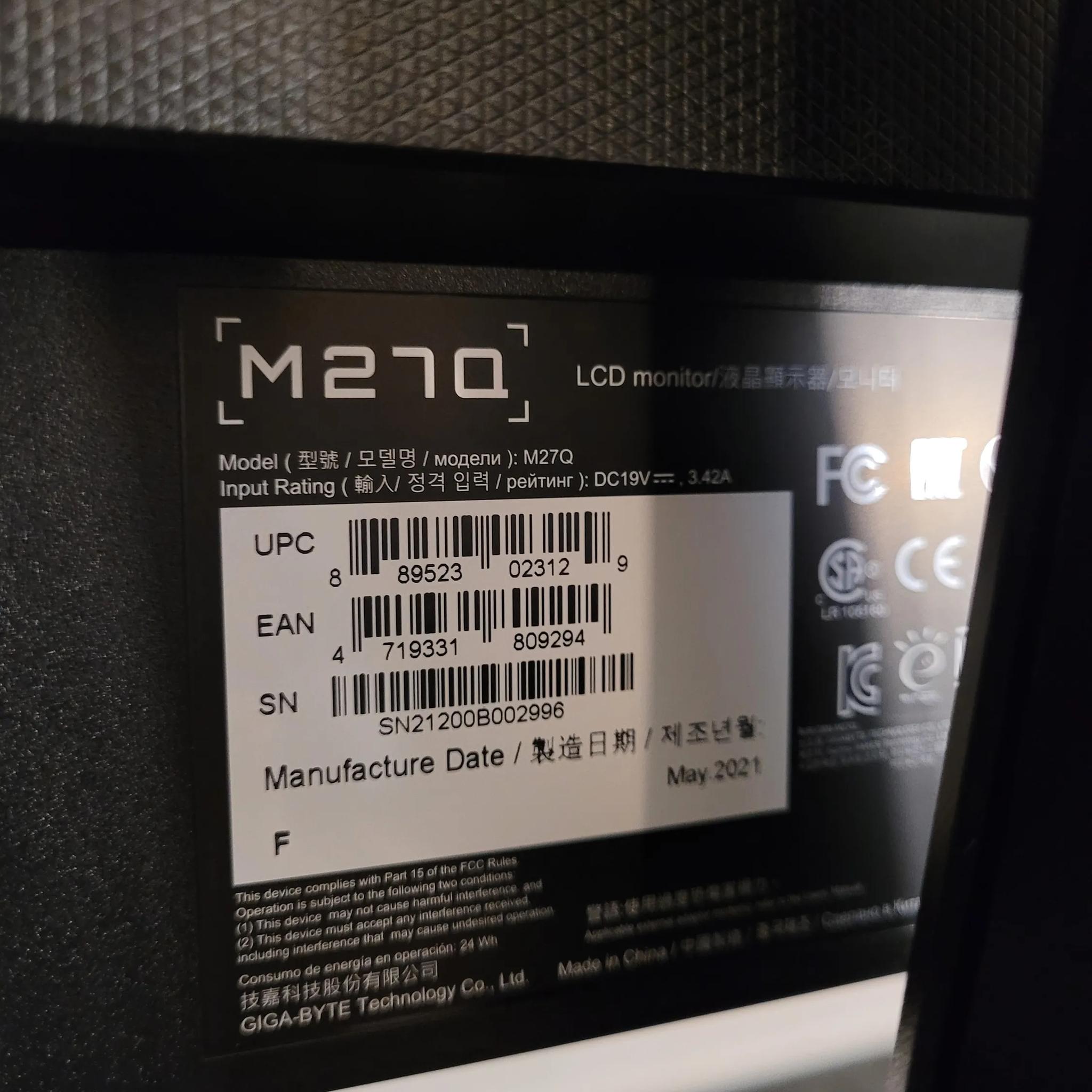 *READ DISC* Gigabyte M27Q 27" 2560x1440 170Hz Gaming Monitor 
