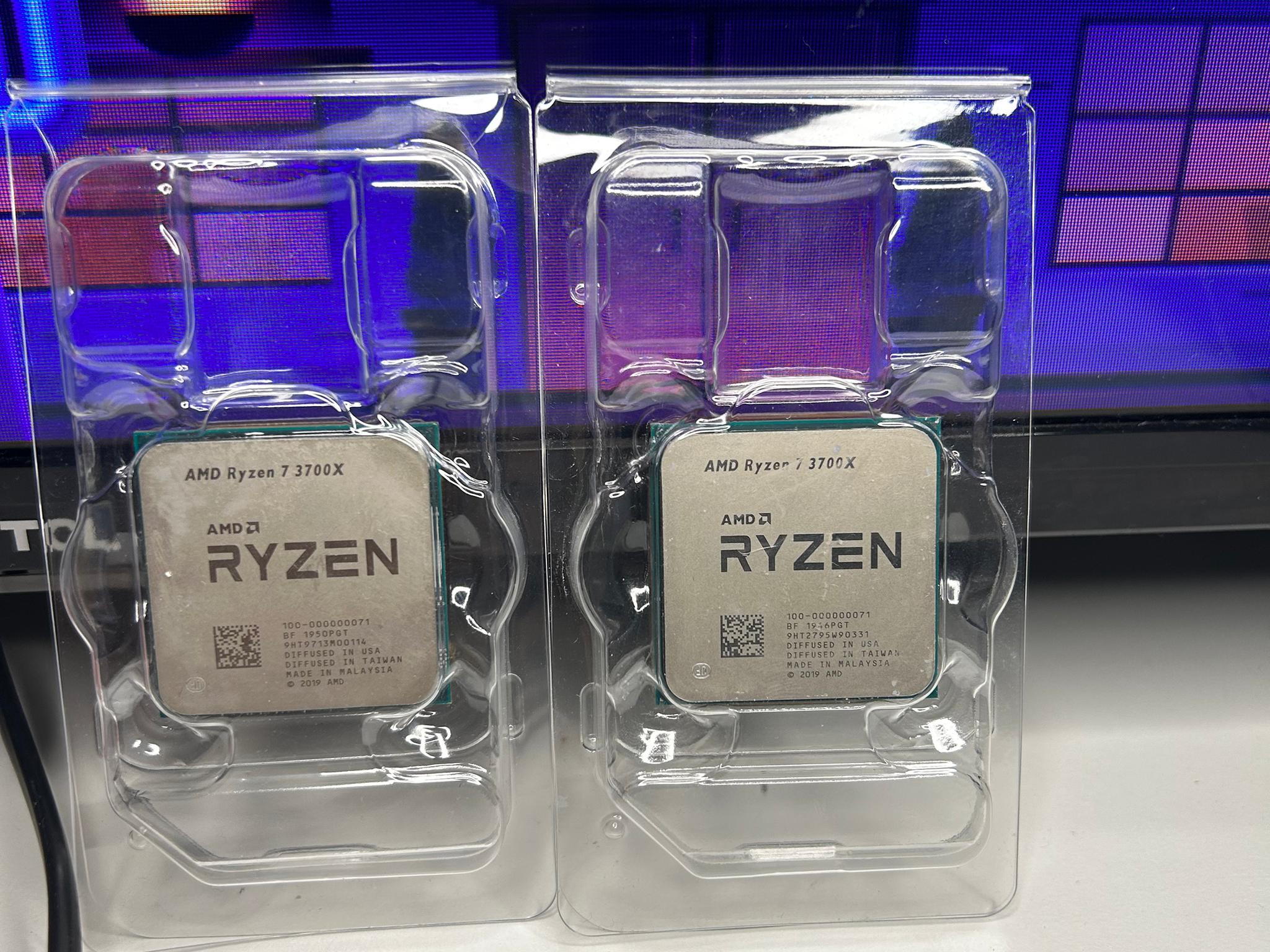 (2) AMD RYZEN 7 3700X (BENT PINS) 