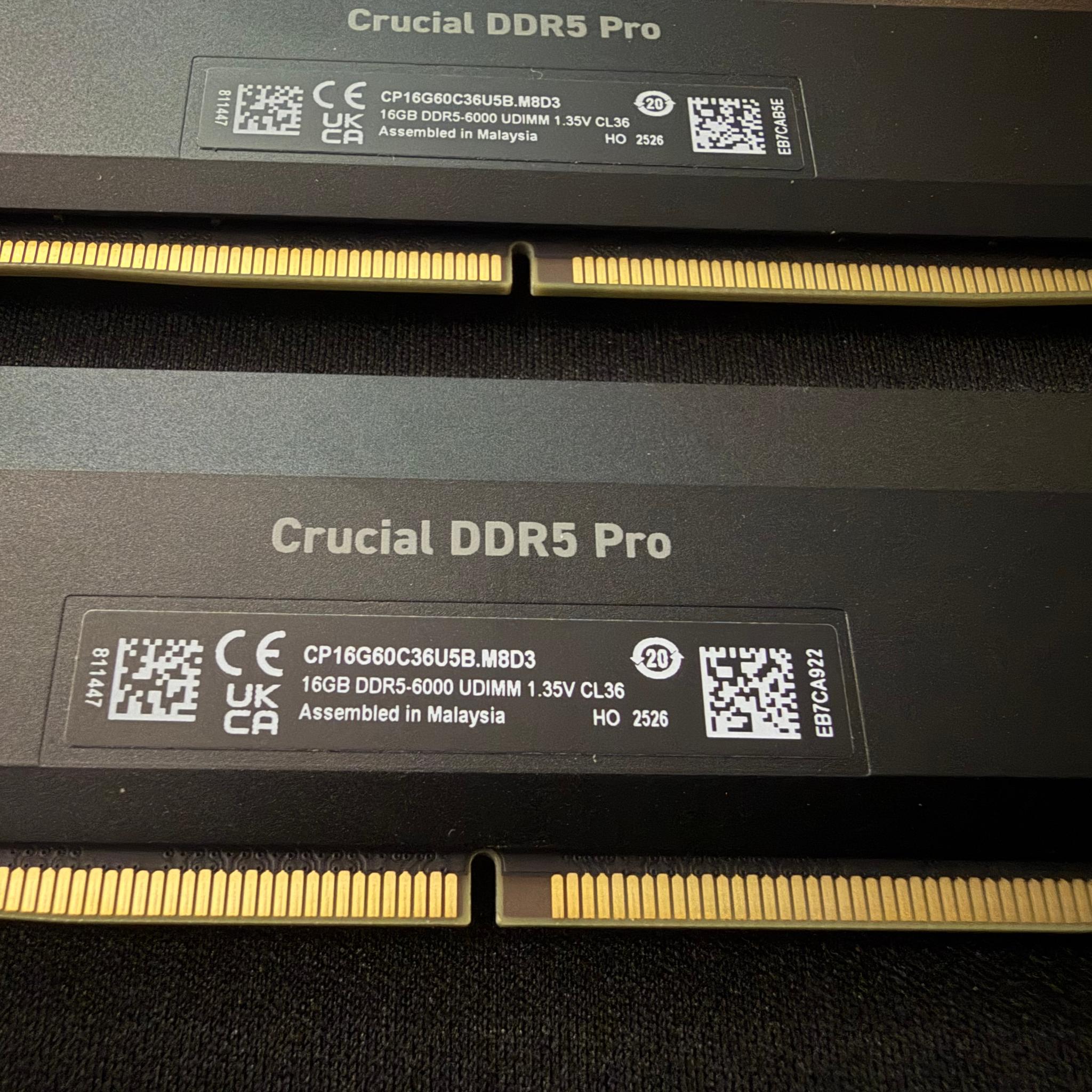 Crucial DDR5-6000 Pro 32Gb (2x16) CL36