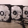 3 Thermaltake 120mm Case Fans| PWM ARGB Fans with S-FDB Bearings | BRAND NEW