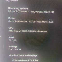 SFF Gaming PC |RTX 5080 | Ryzen 7 9800X3D | 96GB DDR5 RAM | 2TB SSD