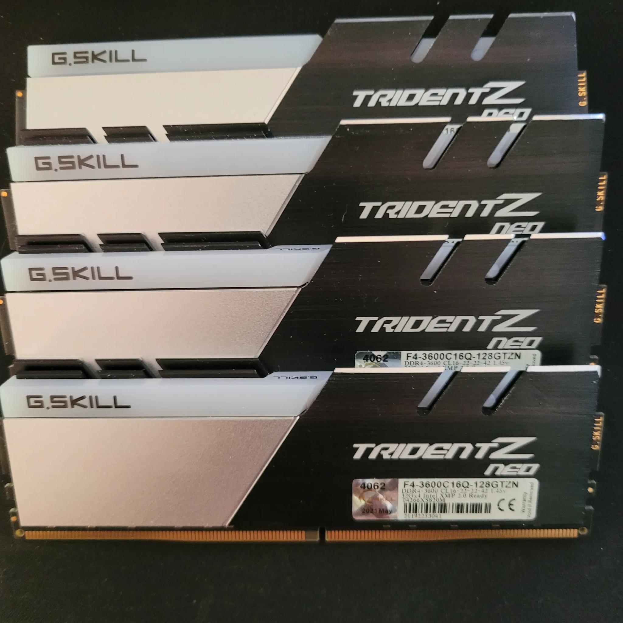 128gb DDR4 G.Skill RGB Ram 4x32 Matched Set (Final Price Drop)