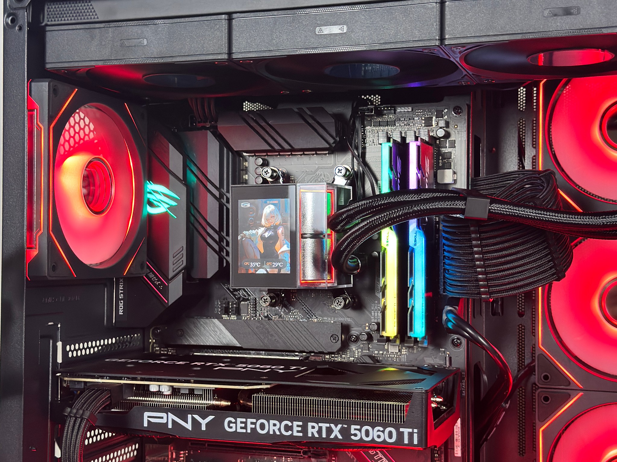 Ryzen 7 5800X | RTX 5060 Ti Gaming PC | 32 GB RAM | Smooth 1440p |  RGB + LCD AIO