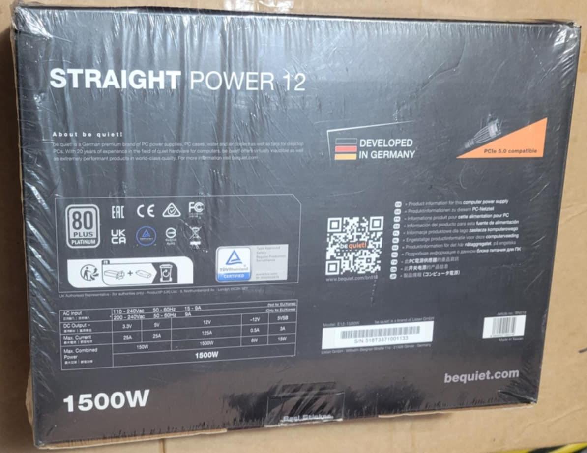 Be Quiet! Straight Power 12 1500w Modular Power Supply