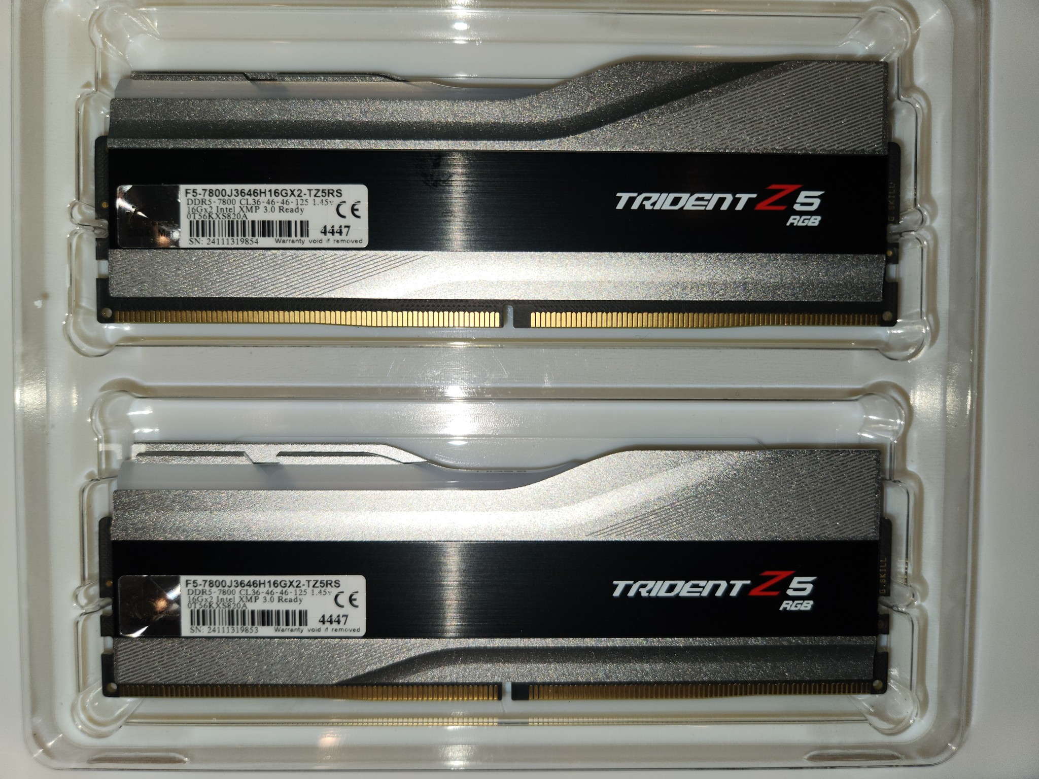 Trident Z5 RGB DDR5 7800mhz 32gb (2x16)