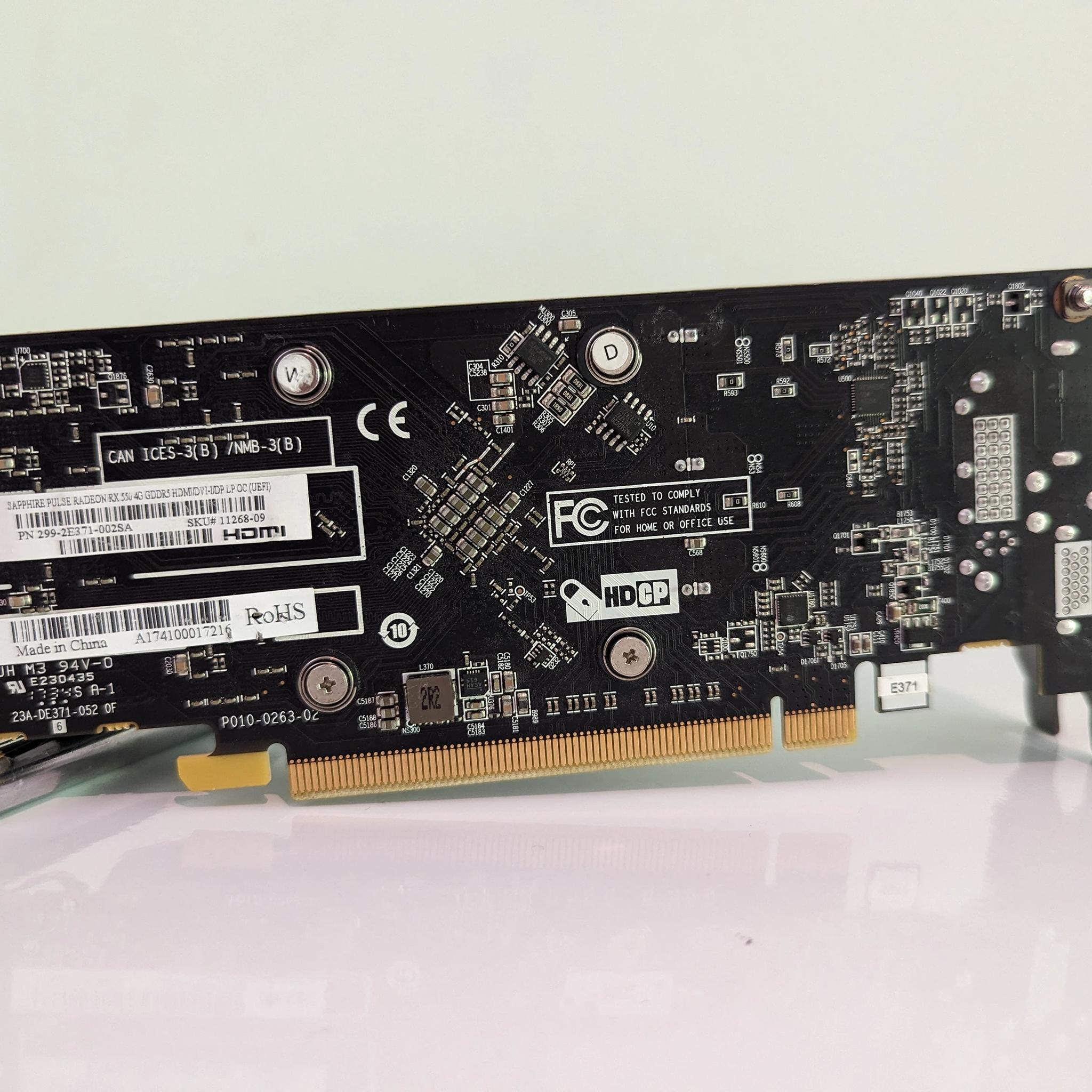 LIKE NEW || Sapphire Radeon RX 550 PULSE 4 GB Low Profile