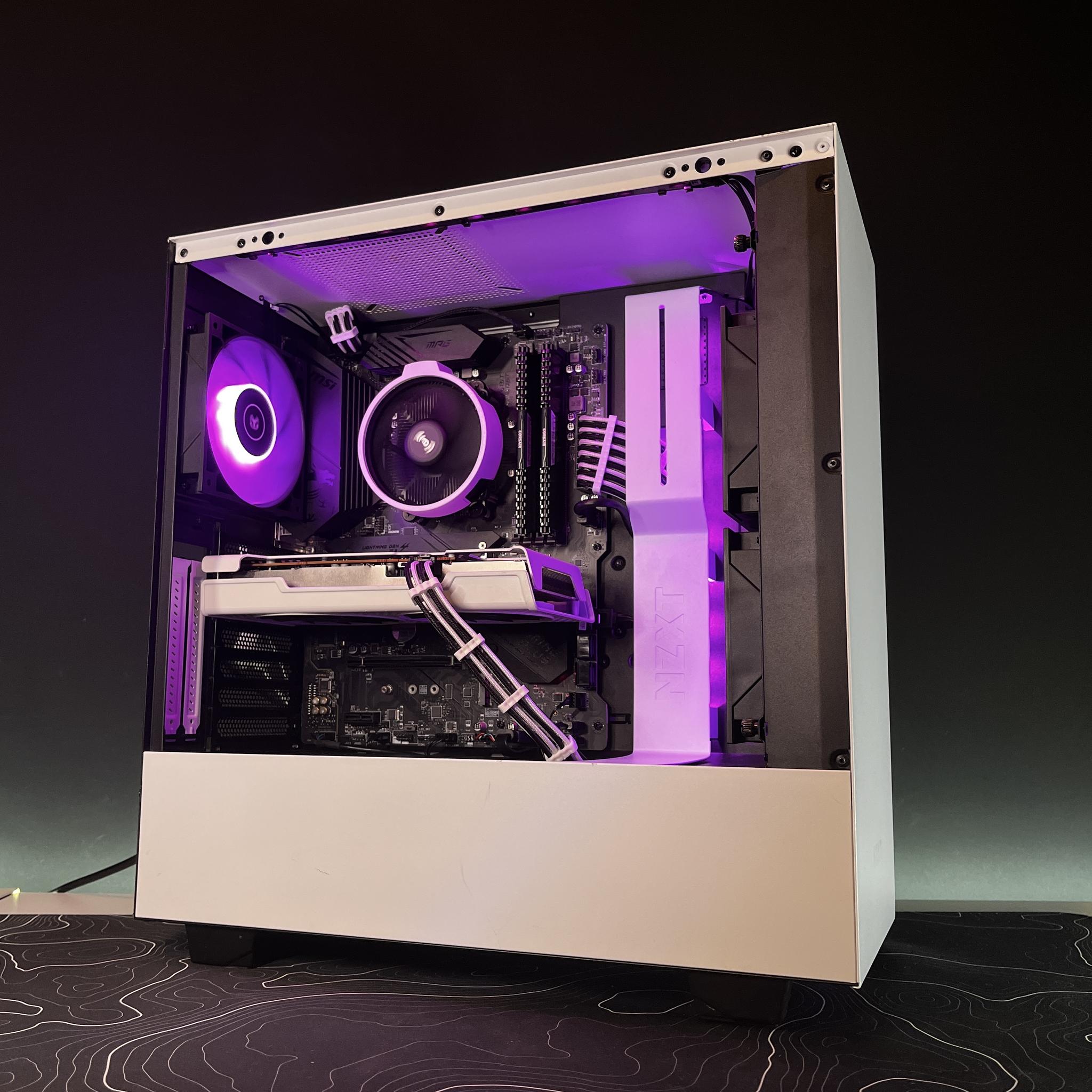 White & RGB Gaming PC | Ryzen 5 3600 & RX 6600