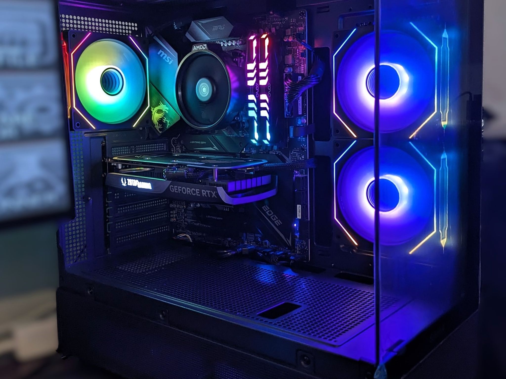 Dark:Light - RYZEN 5600x, RTX 4060 (1080p/1440p), 32gb, WIFI, BT, USBC, WIN11Pro, ARGB, SHIPS FREE
