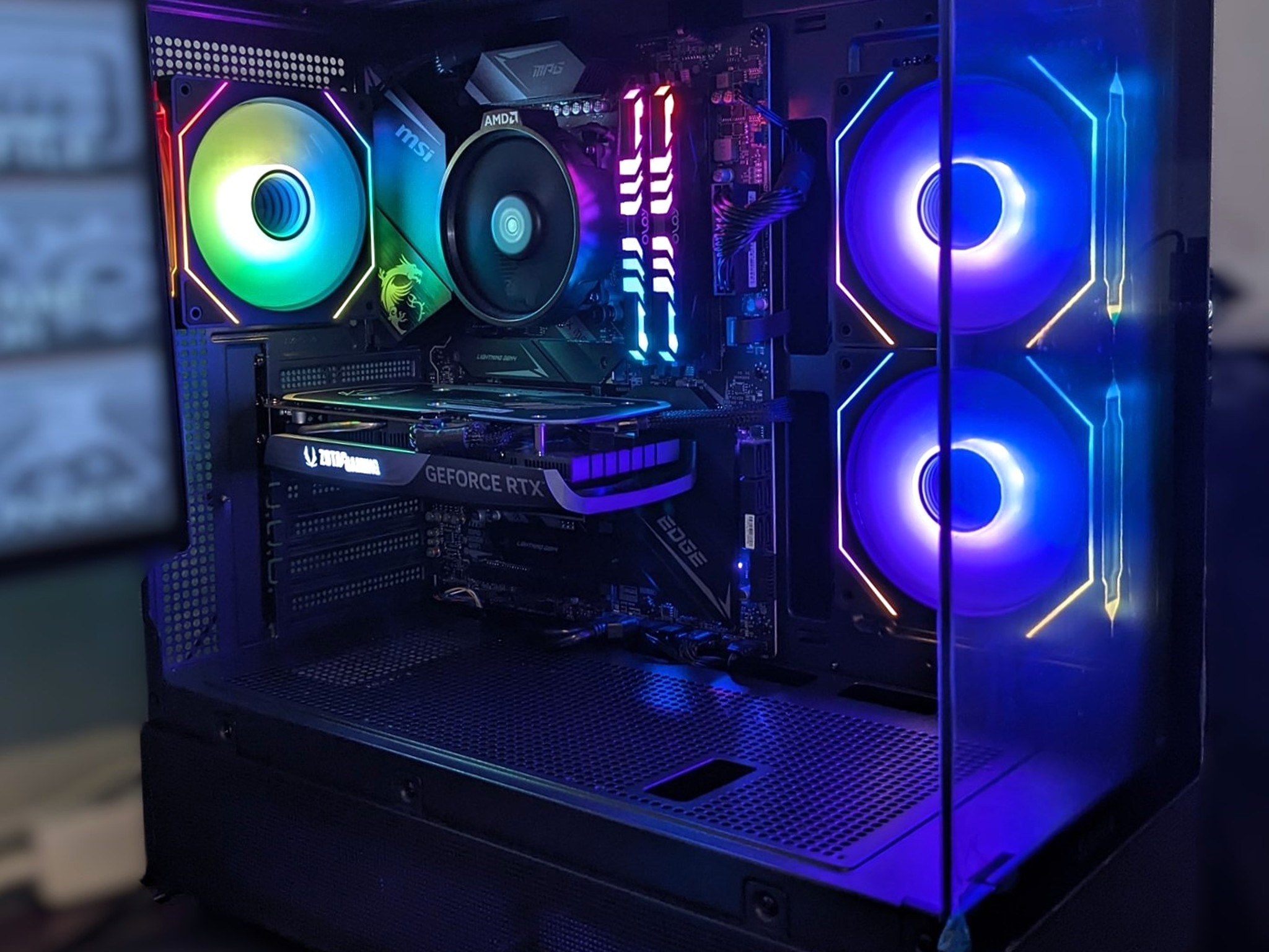 Dark:Light - RYZEN 5600x, RTX 4060 (1080p/1440p), 32gb, WIFI, BT, USBC, WIN11Pro, ARGB, SHIPS FREE