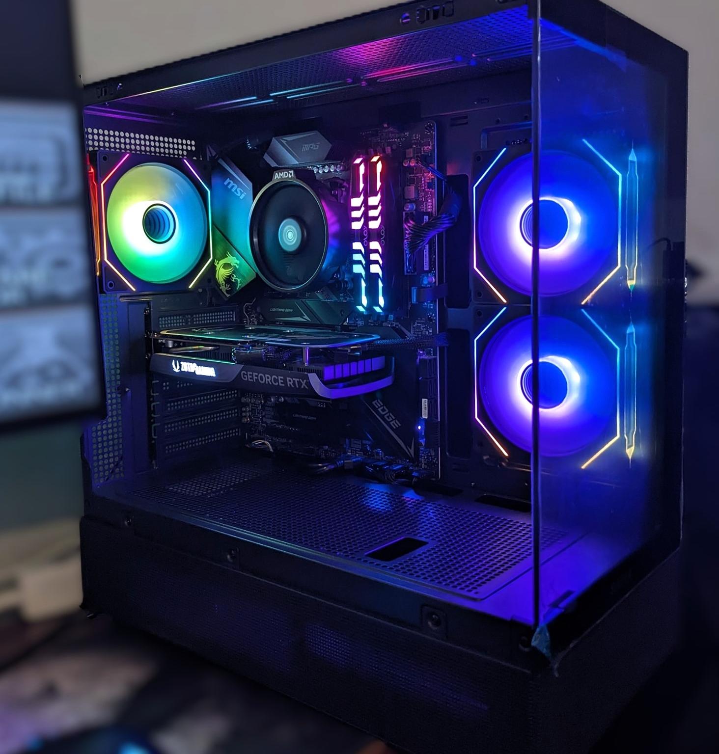 Dark:Light - RYZEN 5600x, RTX 4060 (1080p/1440p), 32gb, WIFI, BT, USBC, WIN11Pro, ARGB, SHIPS FREE