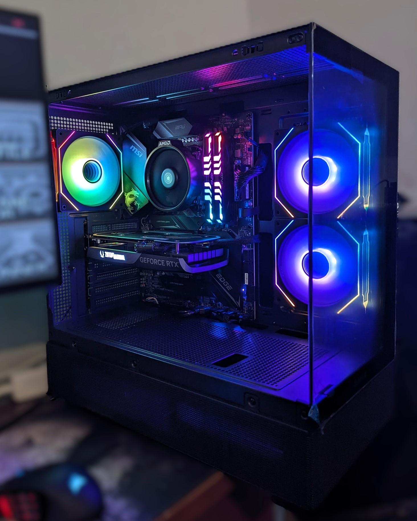 Dark:Light - RYZEN 5600x, RTX 4060 (1080p/1440p), 32gb, WIFI, BT, USBC, WIN11Pro, ARGB, SHIPS FREE