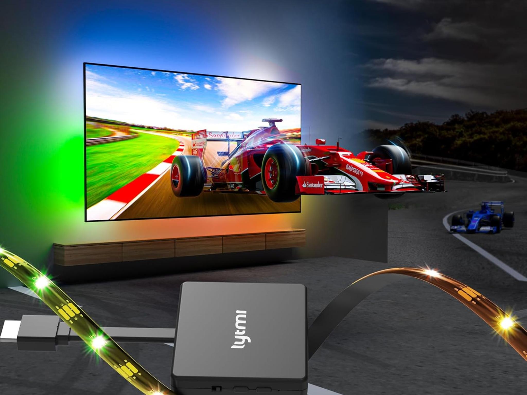 Lytmi TV LED Backlight with HDMI 2.0 Sync Stick Immersive RGBIC Backlight for 25-55 inch TVs