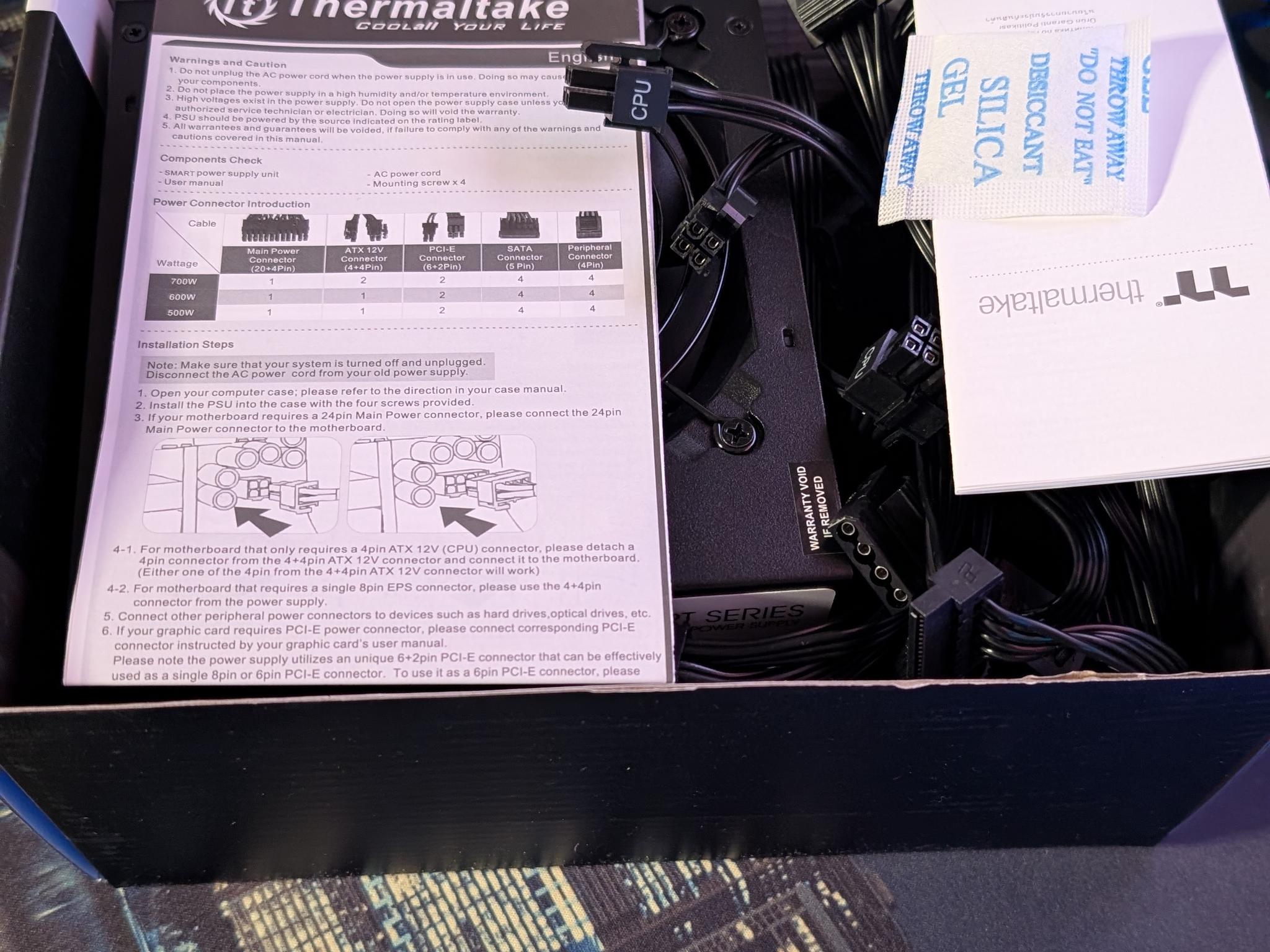 Thermaltake 700W 80 plus power supply