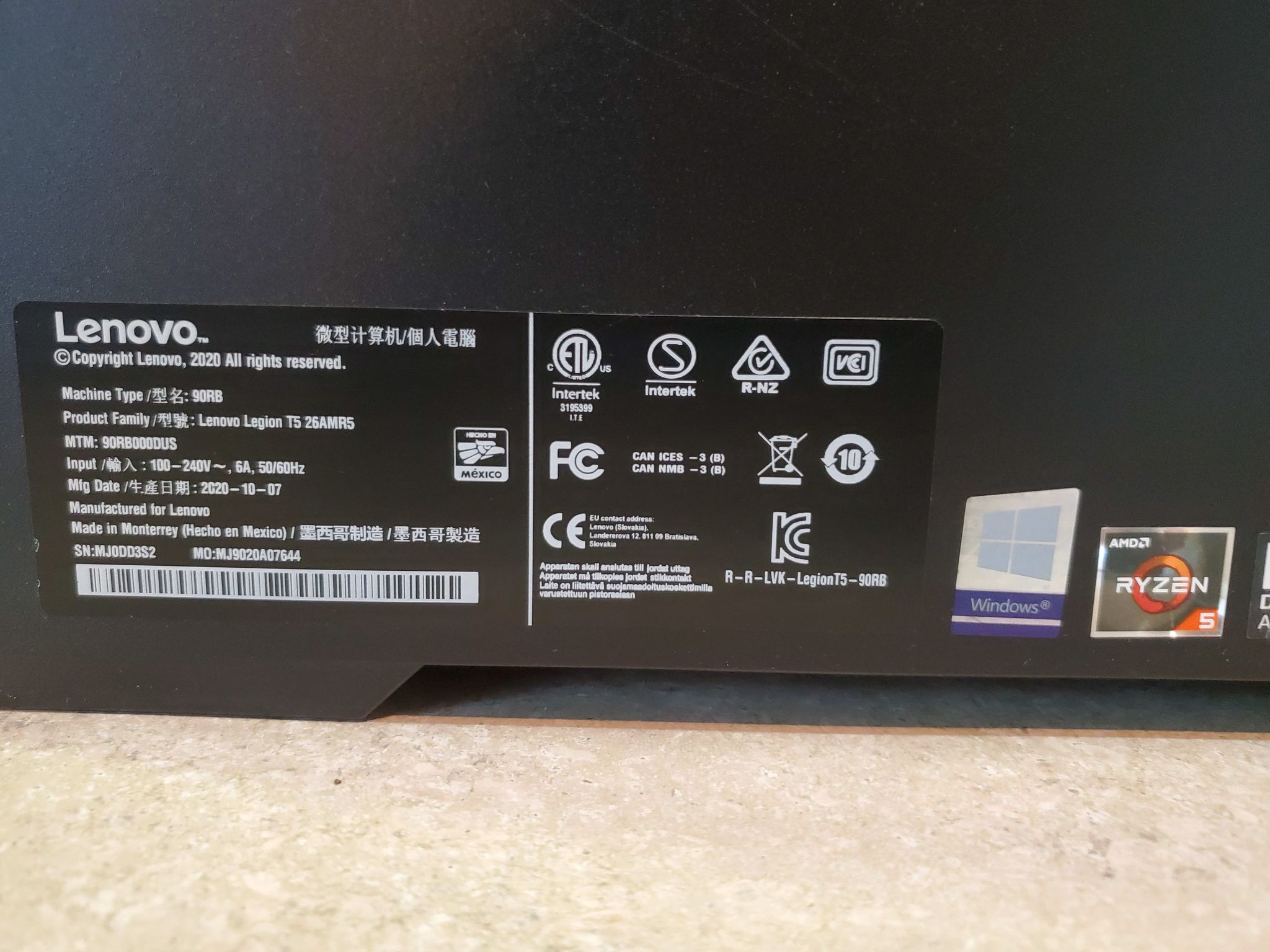 Lenovo Legion 5 tower computer