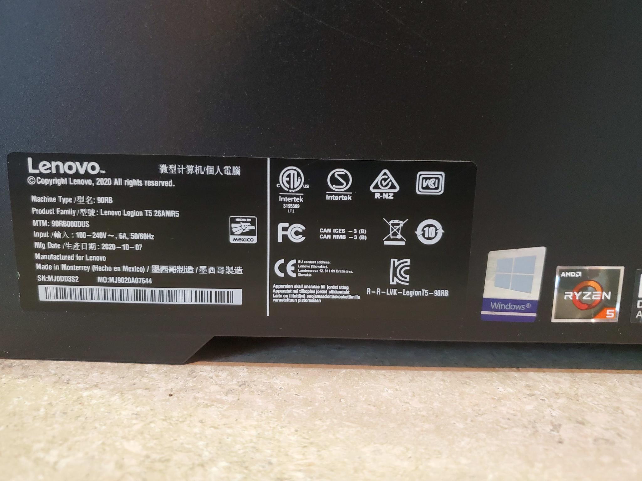 Lenovo Legion 5 tower computer