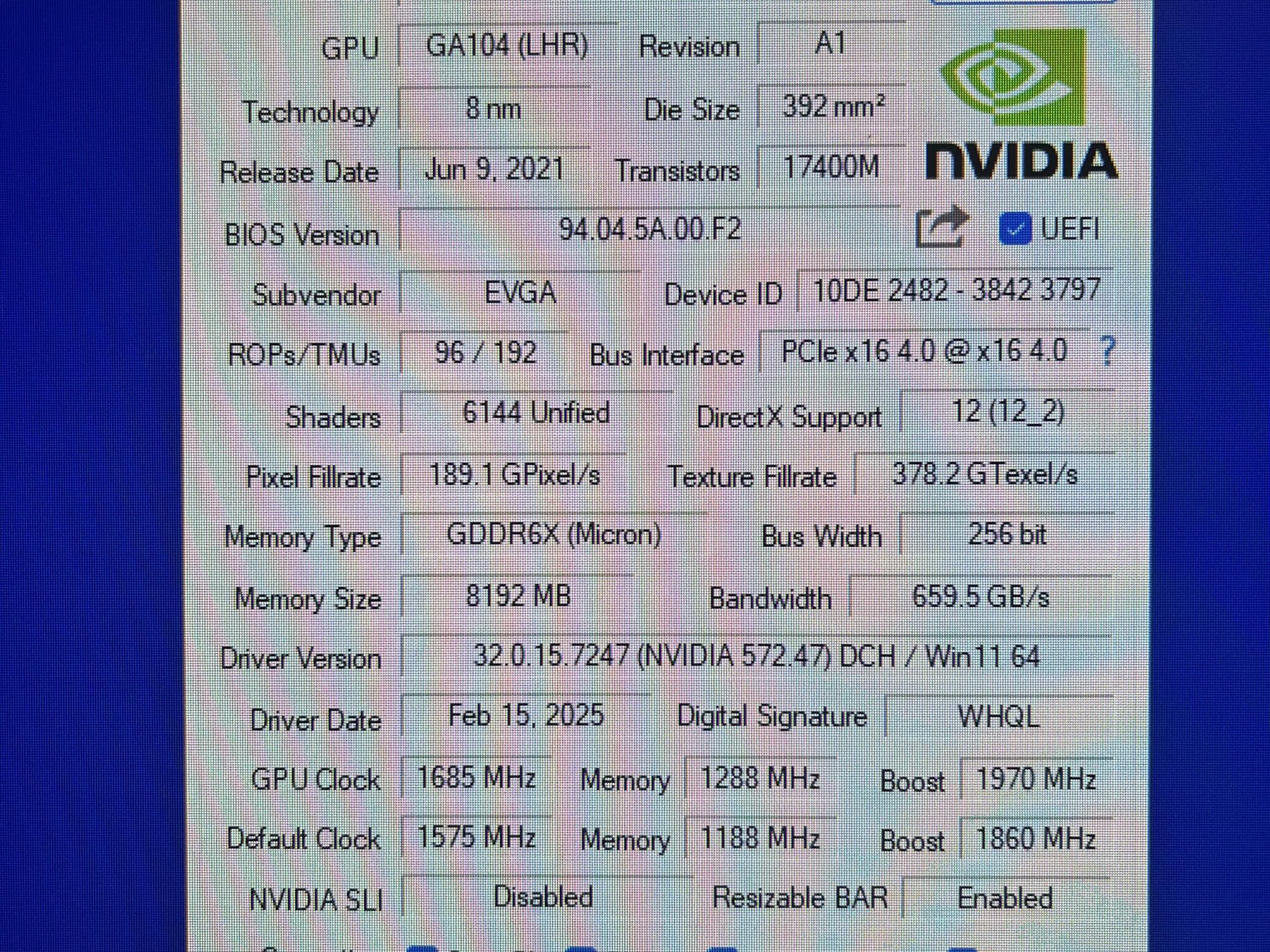 EVGA RTX 3070 Ti FTW3 ULTRA