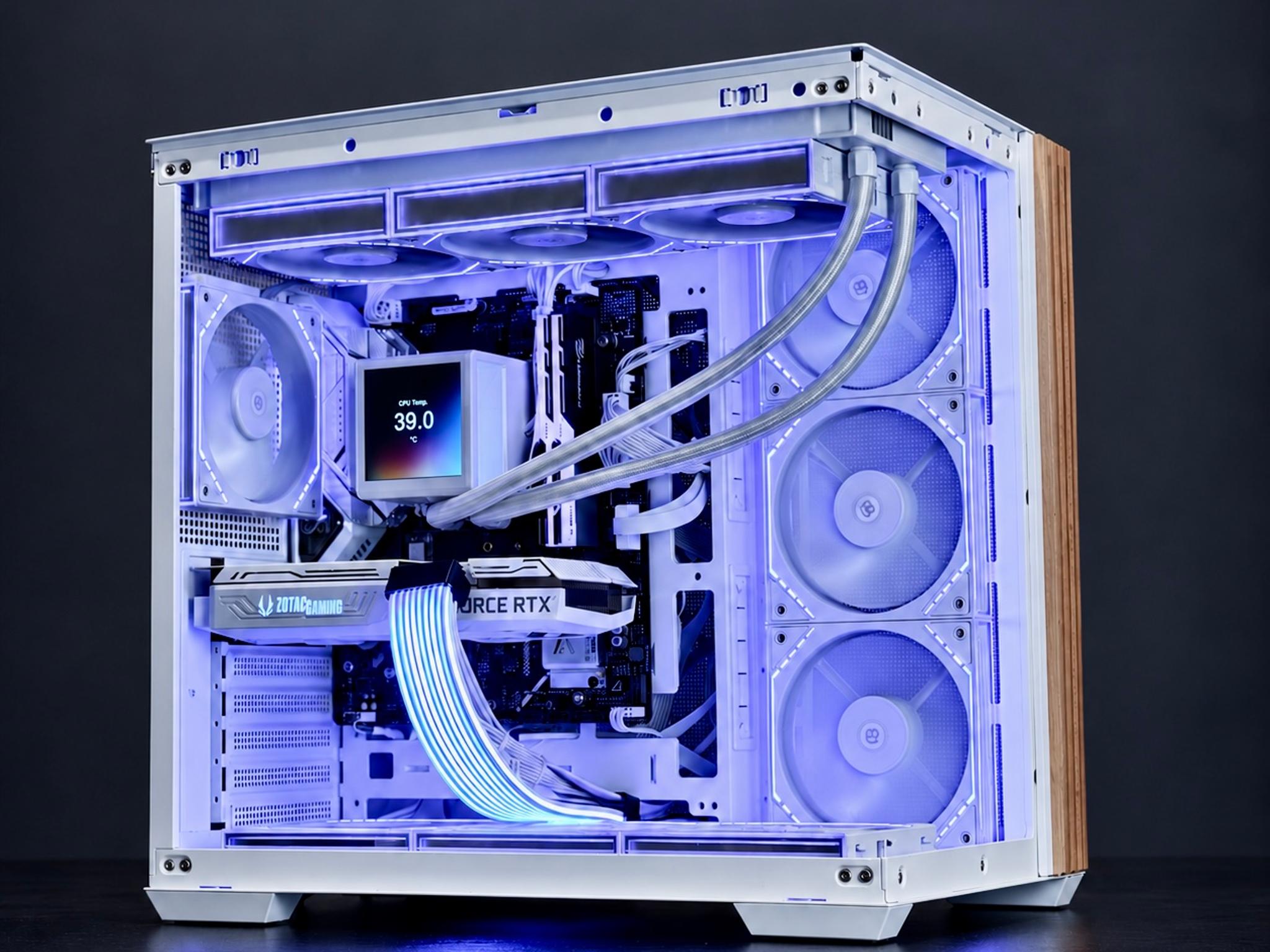 ❄️ White RTX 3070 Gaming PC | i7-12700F | 360mm LCD Liquid Cooling | 1TB NVMe