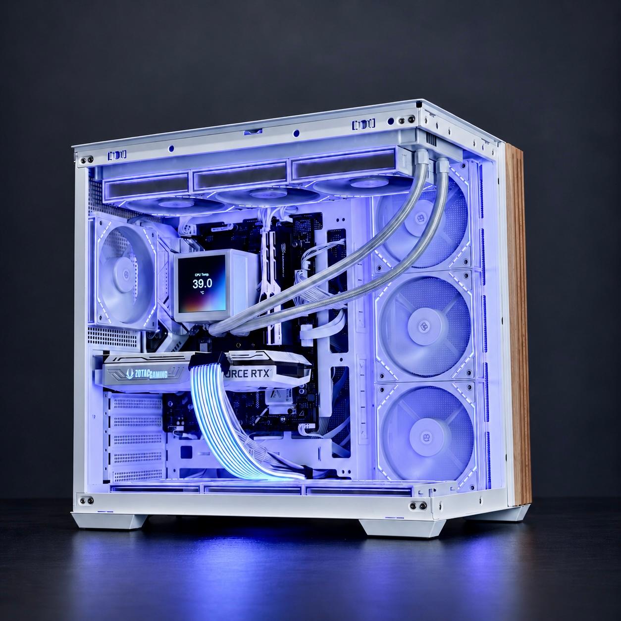 ❄️ White RTX 3070 Gaming PC | i7-12700F | 360mm LCD Liquid Cooling | 1TB NVMe
