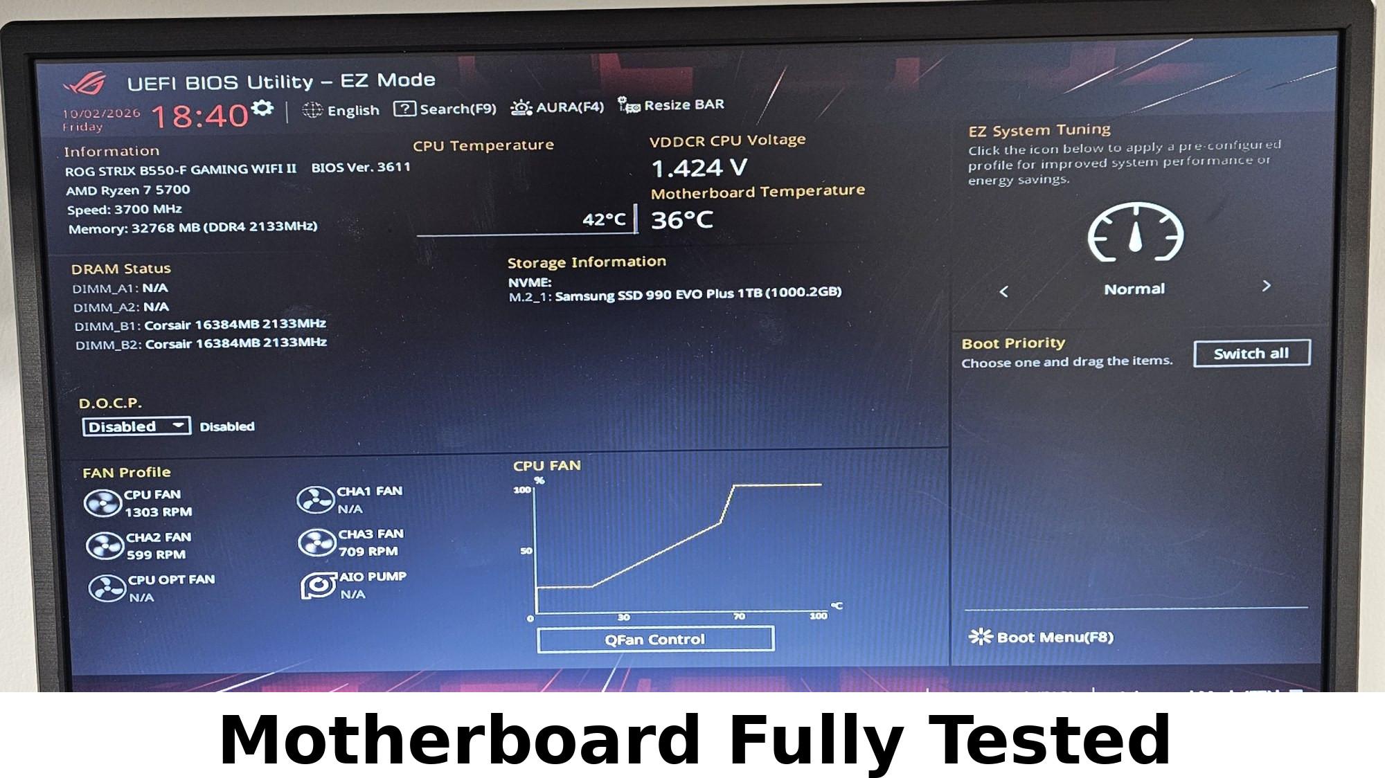 ASUS ROG STRIX B550-F GAMING WIFI II AMD AM4 DDR4 ATX Motherboard