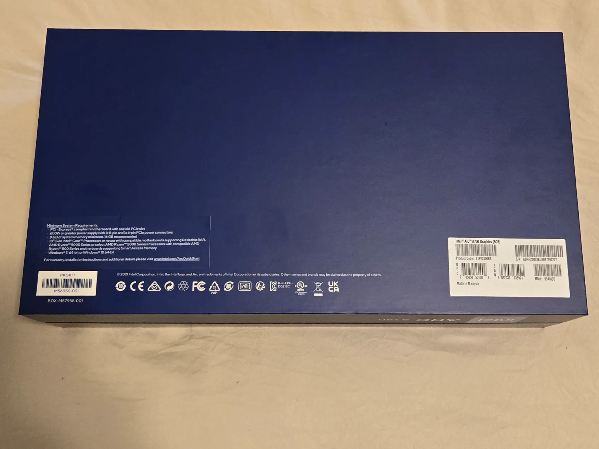 Intel Arc A750. Limited edition! 8gb. Reference Card.
