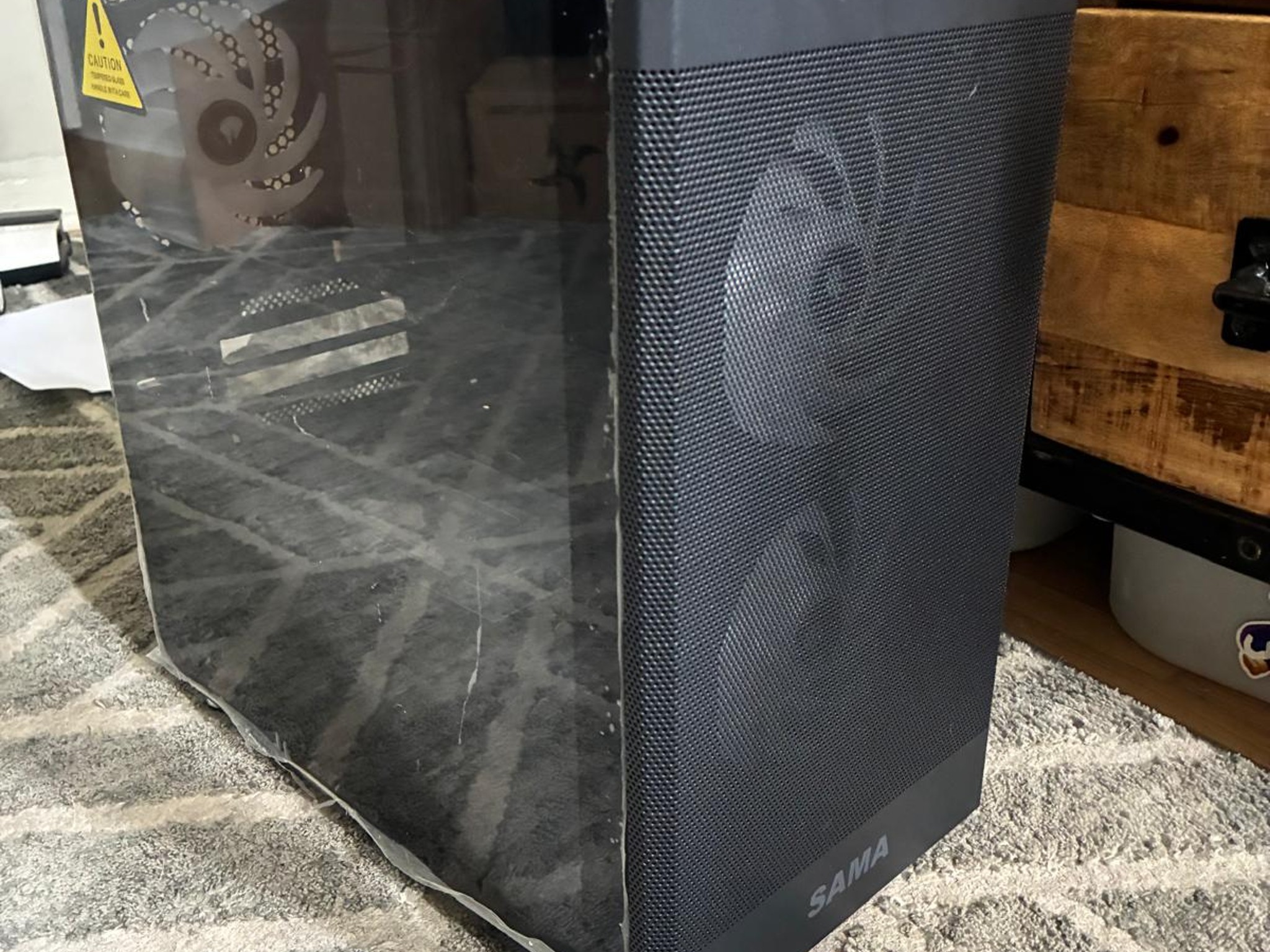 Sama ARGB-Q5-BK Black USB3.0 Tempered Glass Micro ATX