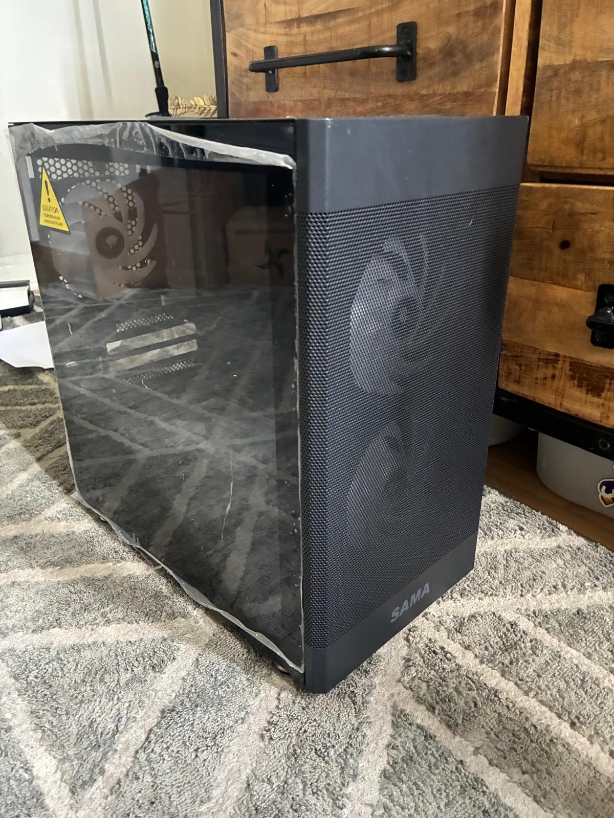 Sama ARGB-Q5-BK Black USB3.0 Tempered Glass Micro ATX