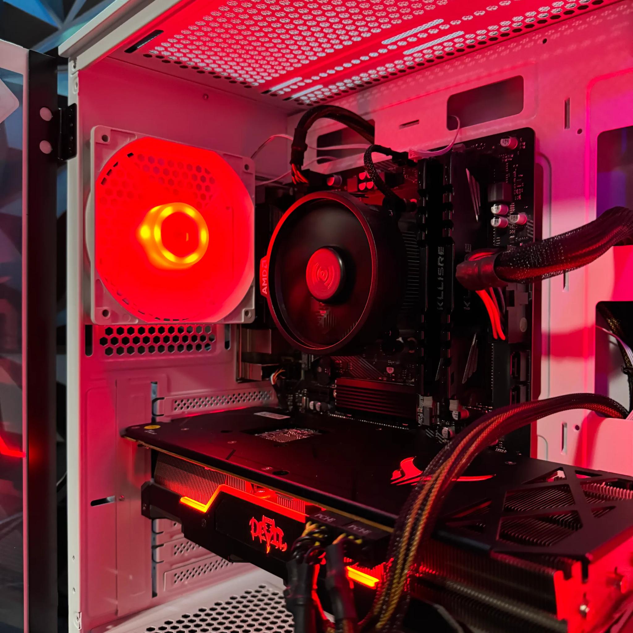 🔥🖥 Mid Daddy White🔥🖥 Ryzen 5 5500|| RX 5700XT| 16 GB DDR4| 1 TB NVMe