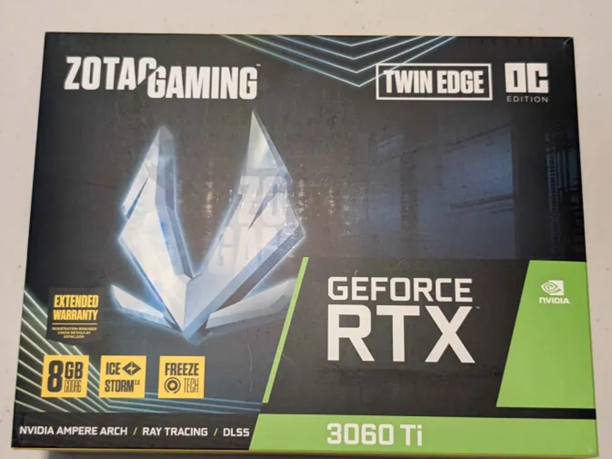 Nvidia GeForce RTX 3060 Ti 8GB Zotac Twin Edge OC (one year used, original box)