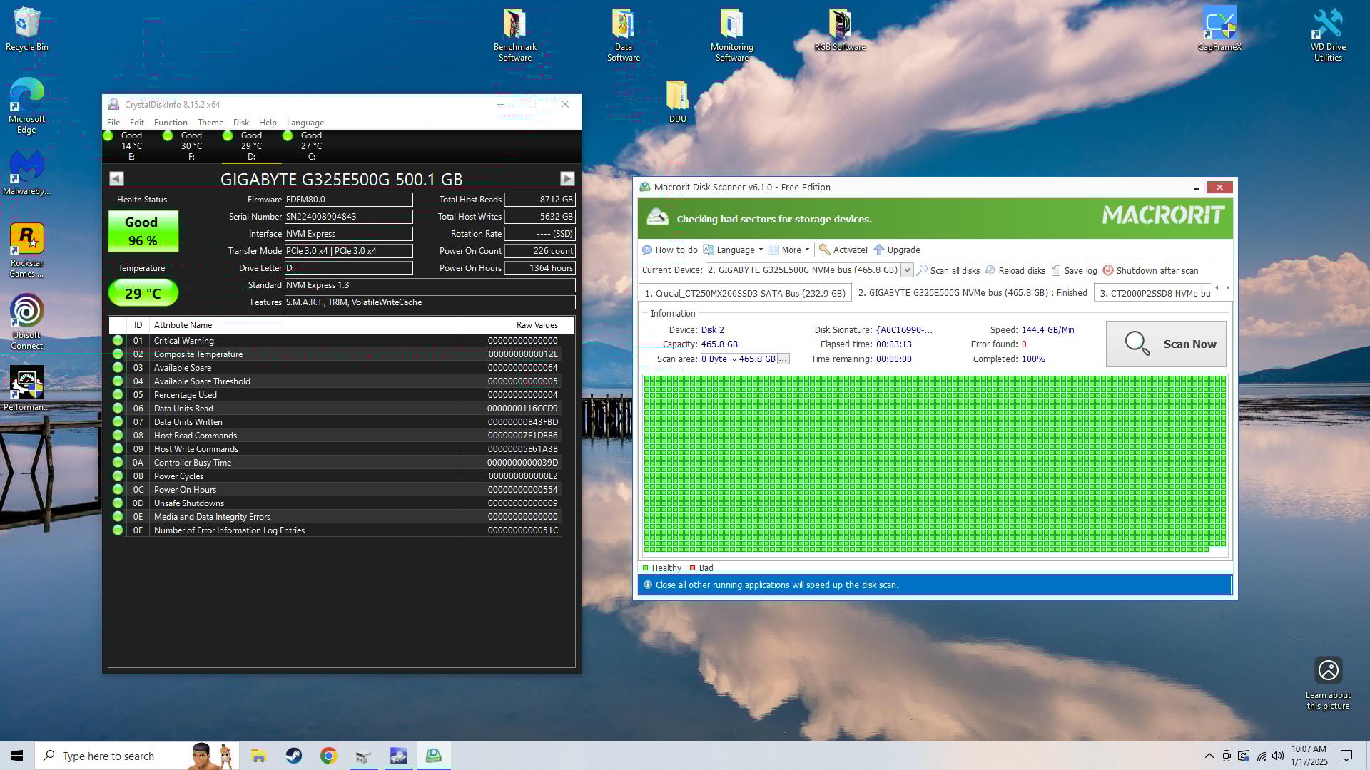 Gigabyte 2500E 500GB Gen3.0 NVMe SSD