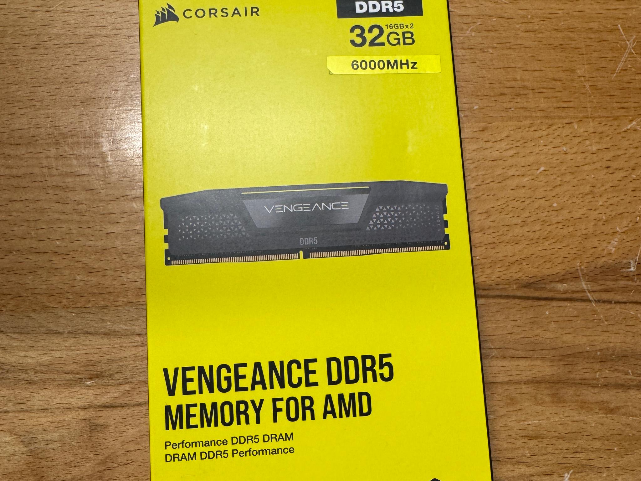 NEW 32GB Corsair Vengeance DDR5 6000MHz
