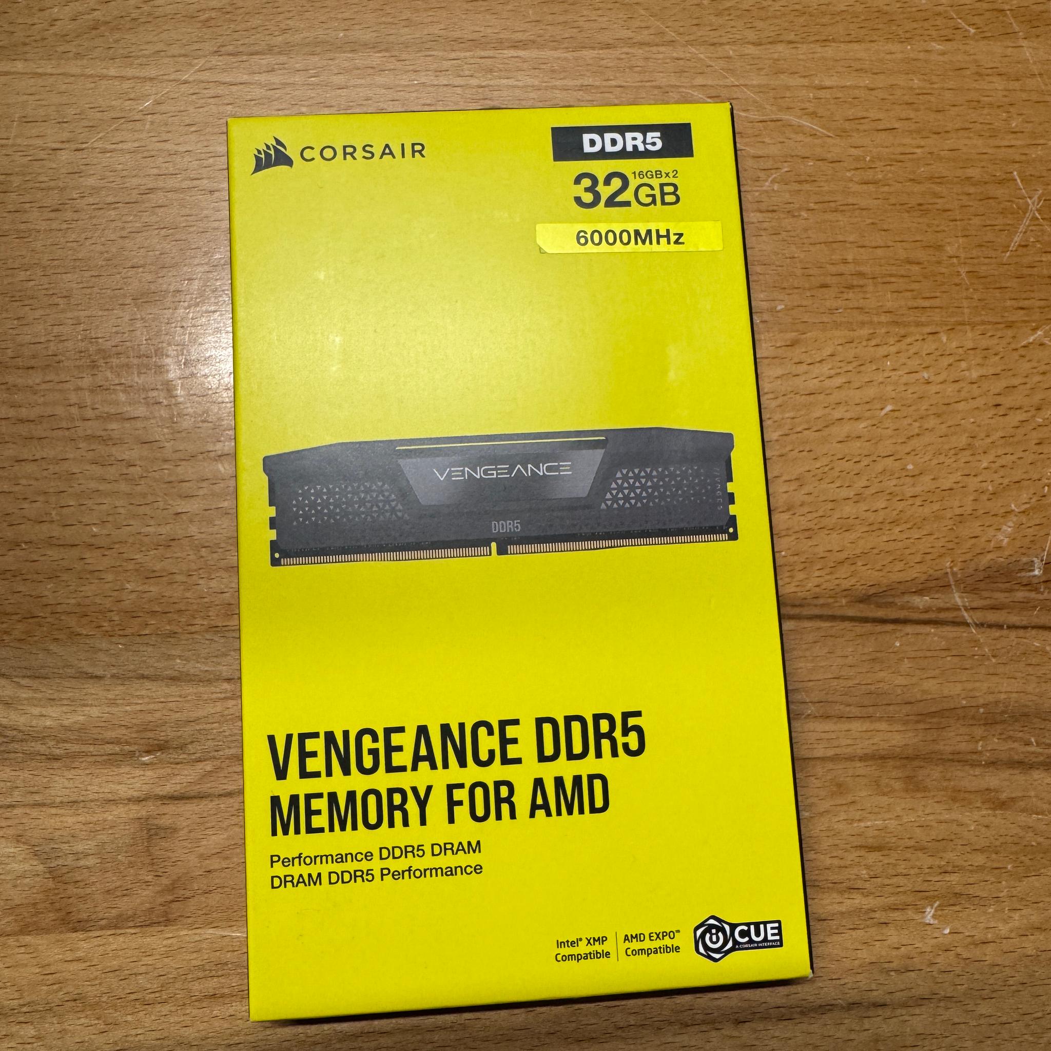 NEW 32GB Corsair Vengeance DDR5 6000MHz