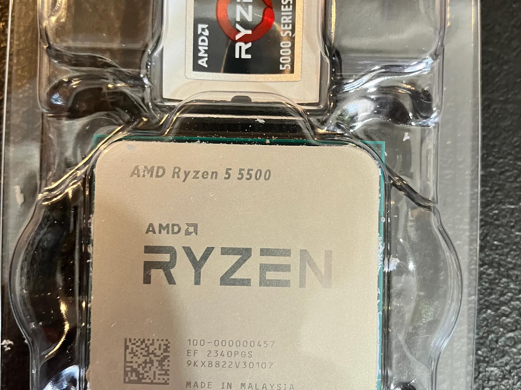 AMD Ryzen 5 5500 6 Core 12 Thread W/Out CPU Cooler
