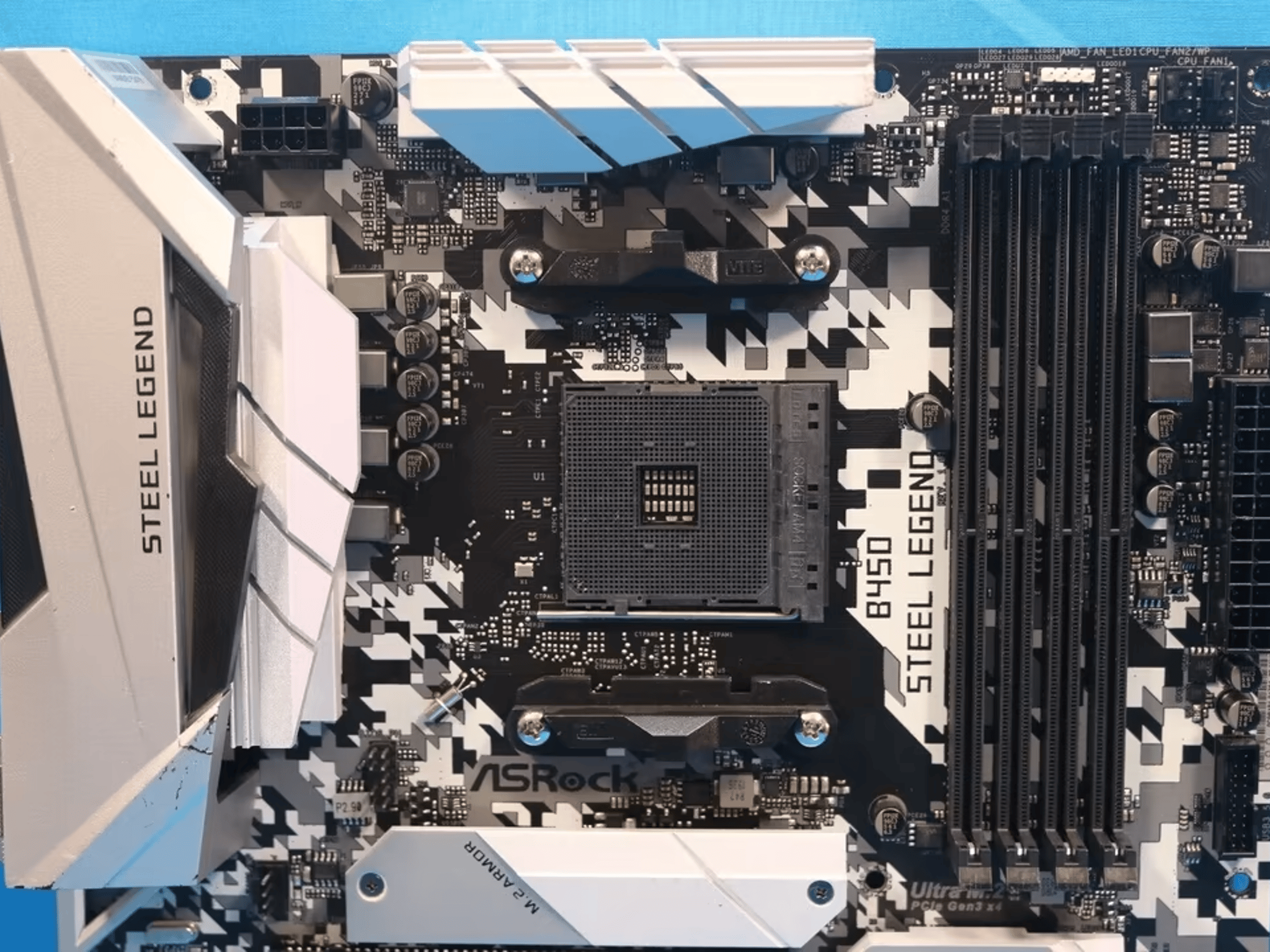ASRock B450 Steel Legend AMD Socket AM4 DDR4 ATX Desktop Motherboard No I/O
