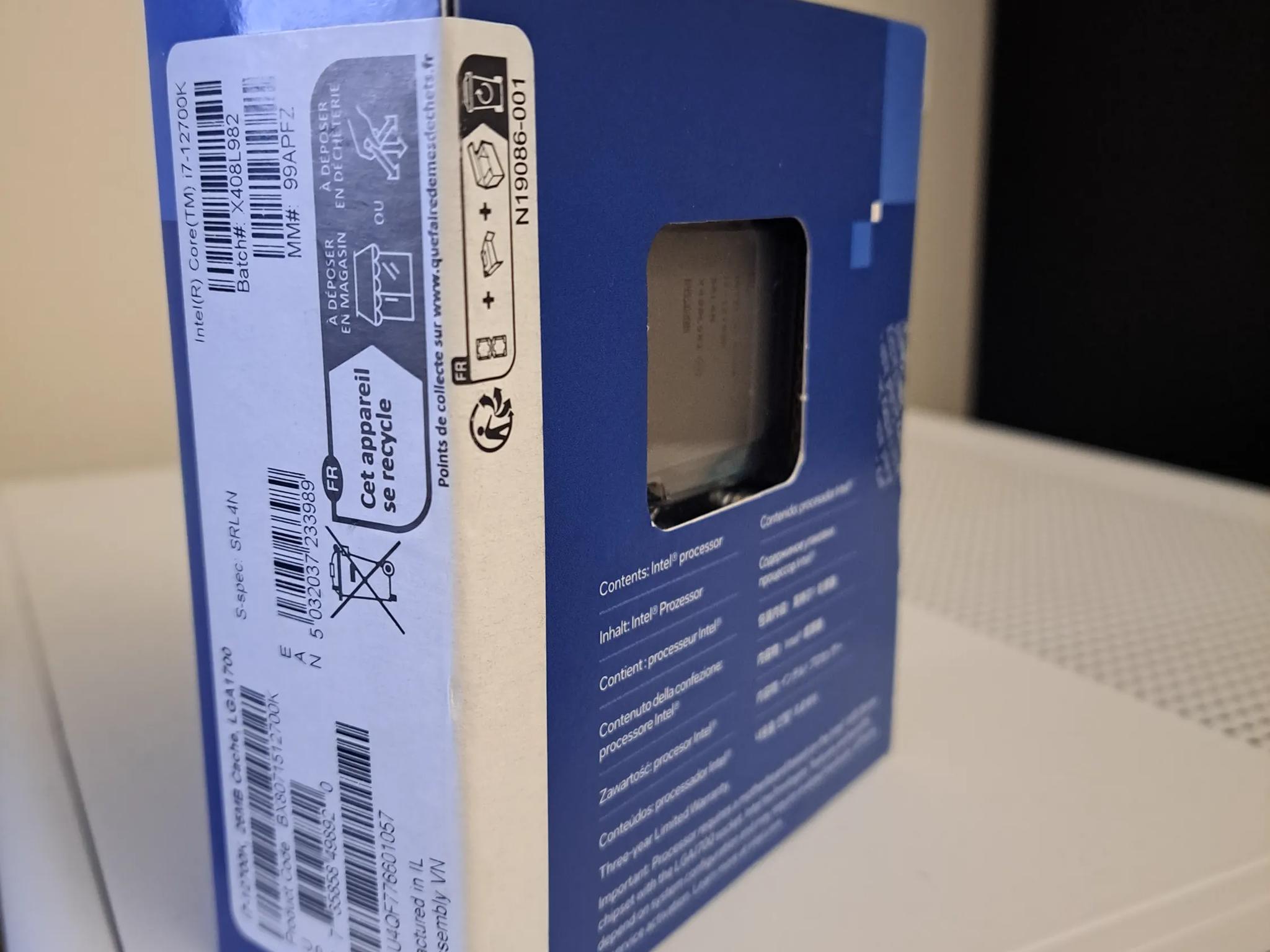 New Intel i7-12700K LGA1700