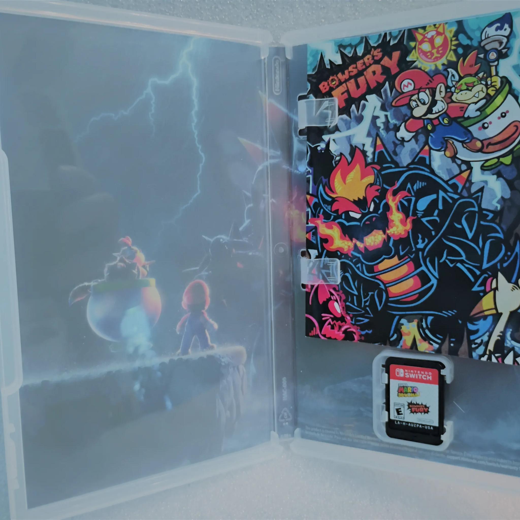 Rare Nintendo Fanart * Cover + Instruction Booklet Bowser's Fury Mario 3D World with Switch Games