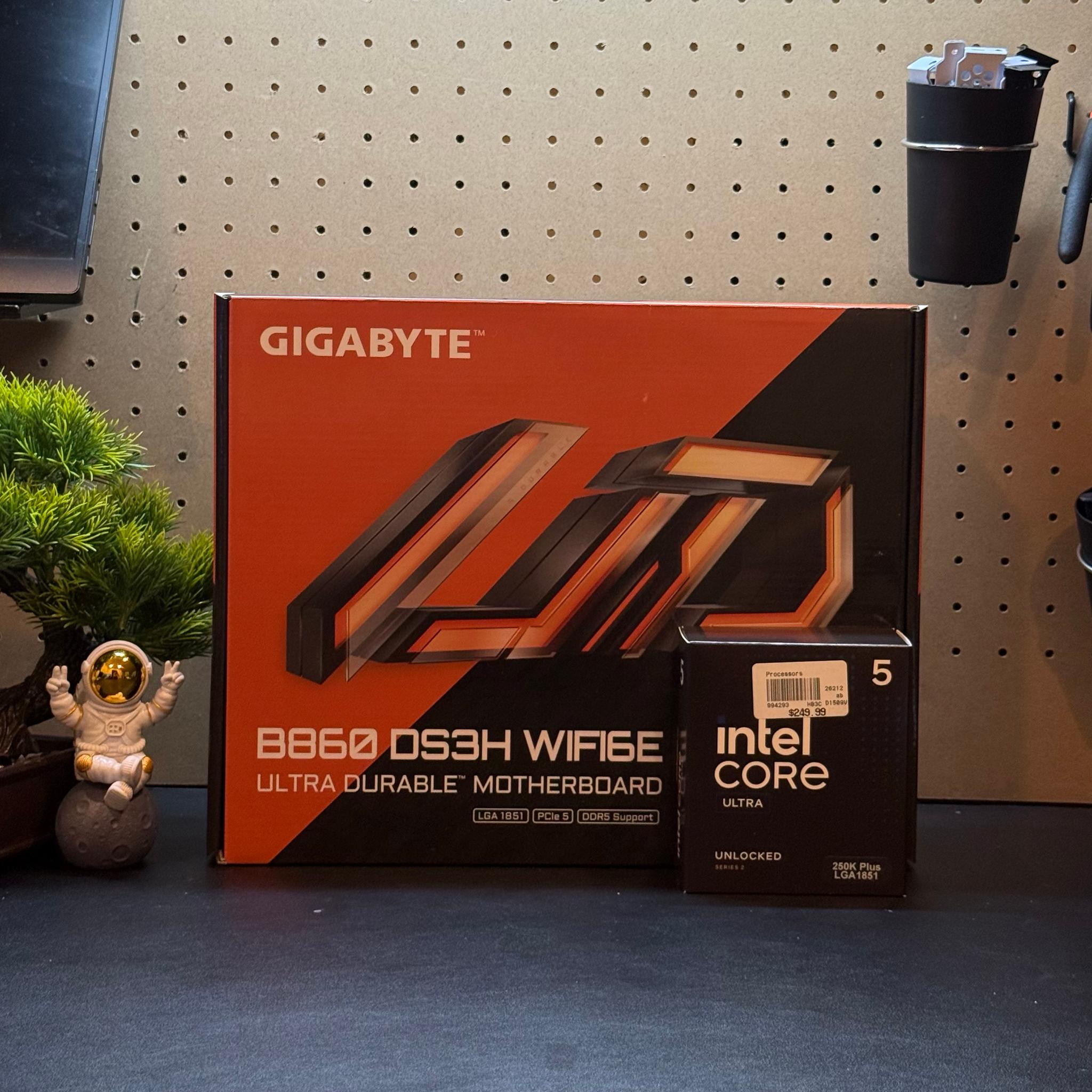 (NEW Bundle) Intel Core Ultra 250K PLUS | GIGABYTE B860 DS3H WIFI6E Motherboard
