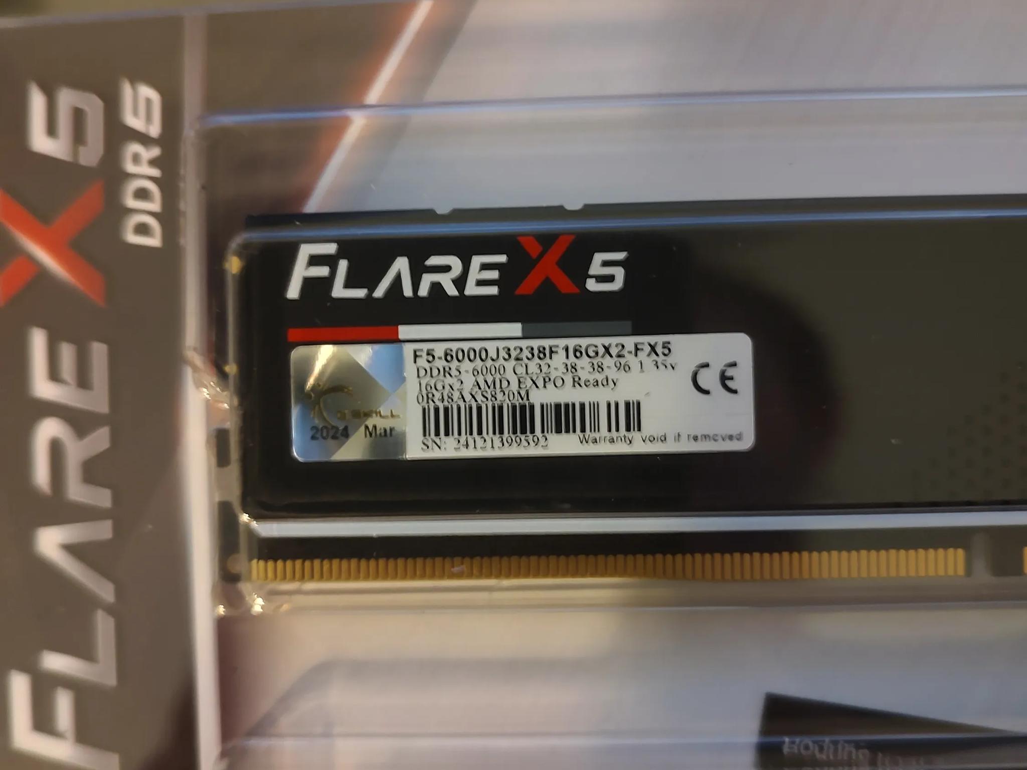 G.Skill flare x5 drr5-6000 CL32 16x2 - BRAND NEW