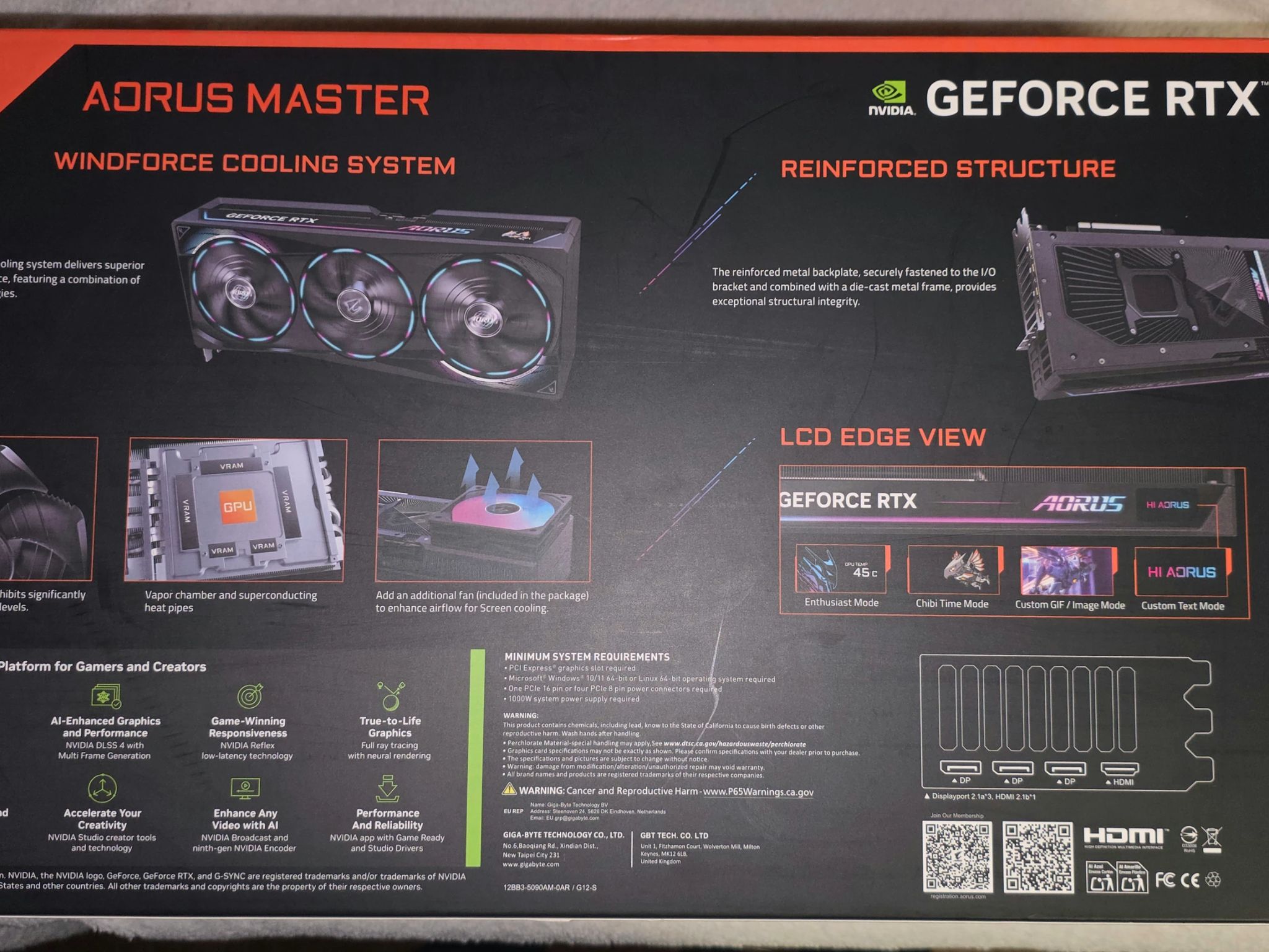 GIGABYTE AORUS GeForce RTX 5090 MASTER 32G Lightly used