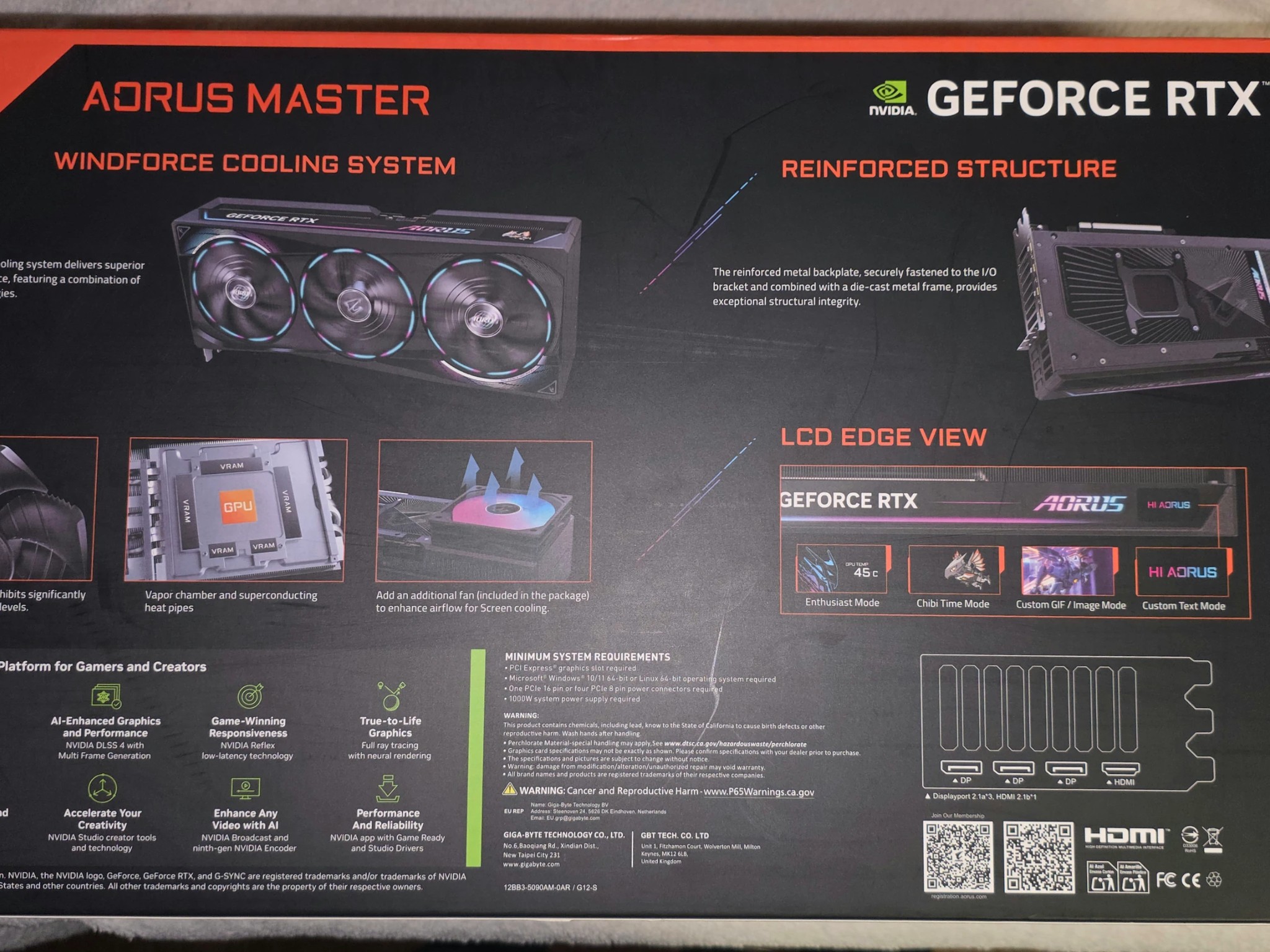 GIGABYTE AORUS GeForce RTX 5090 MASTER 32G Lightly used