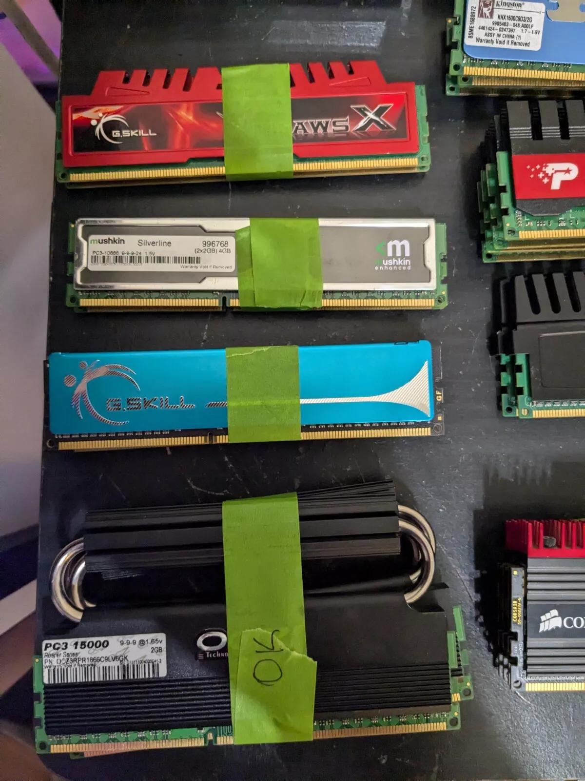 High End DDR3 Lot 2GB x 46, 92GB Corsair G.Skill Mushkin OCZ Kingston Patriot