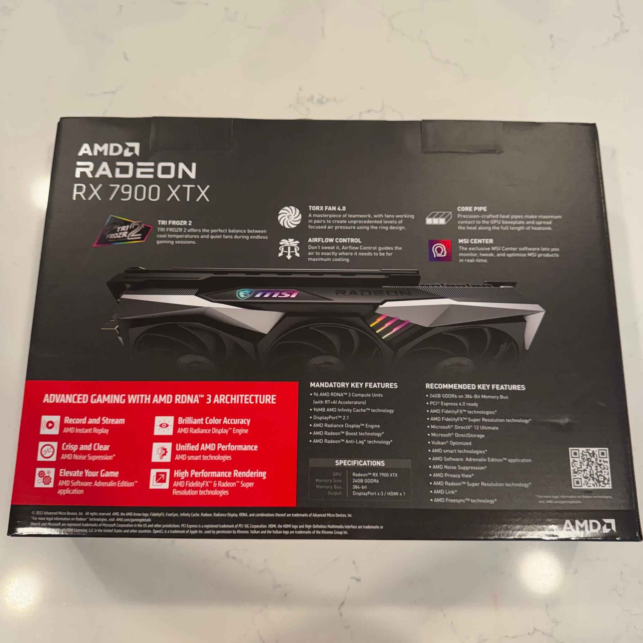 MSI Radeon AMD RX 7900 XTX GAMING TRIO CLASSIC 24G