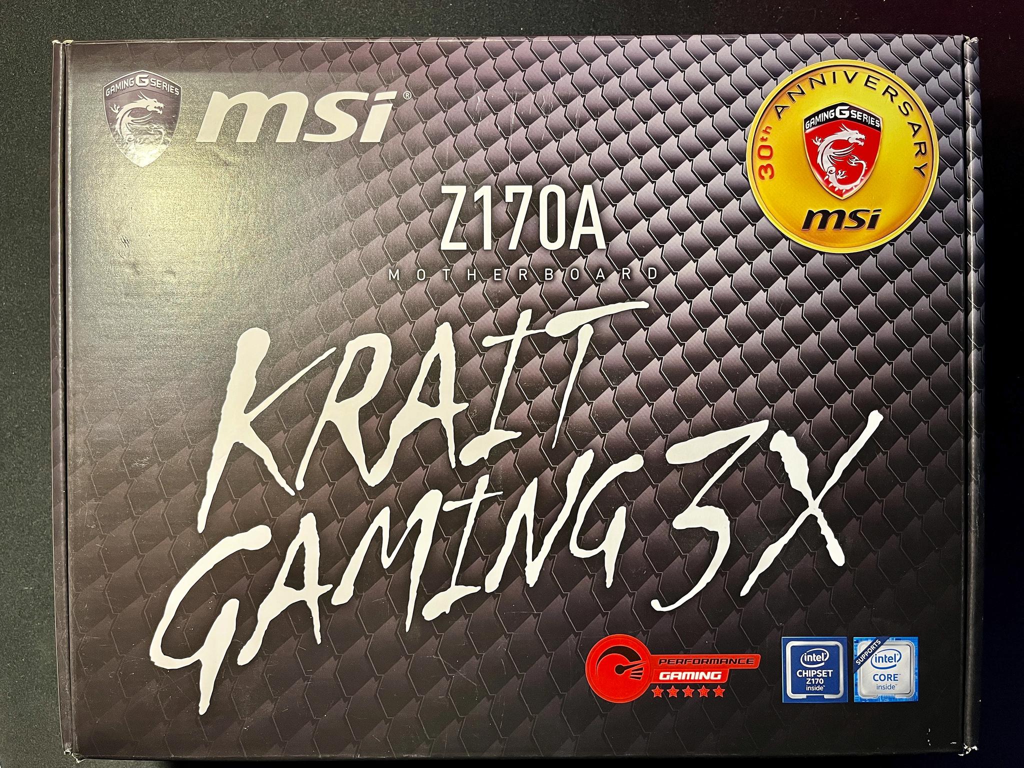 MSI Z170A KRAIT GAMING 3X ATX LGA1151 Motherboard