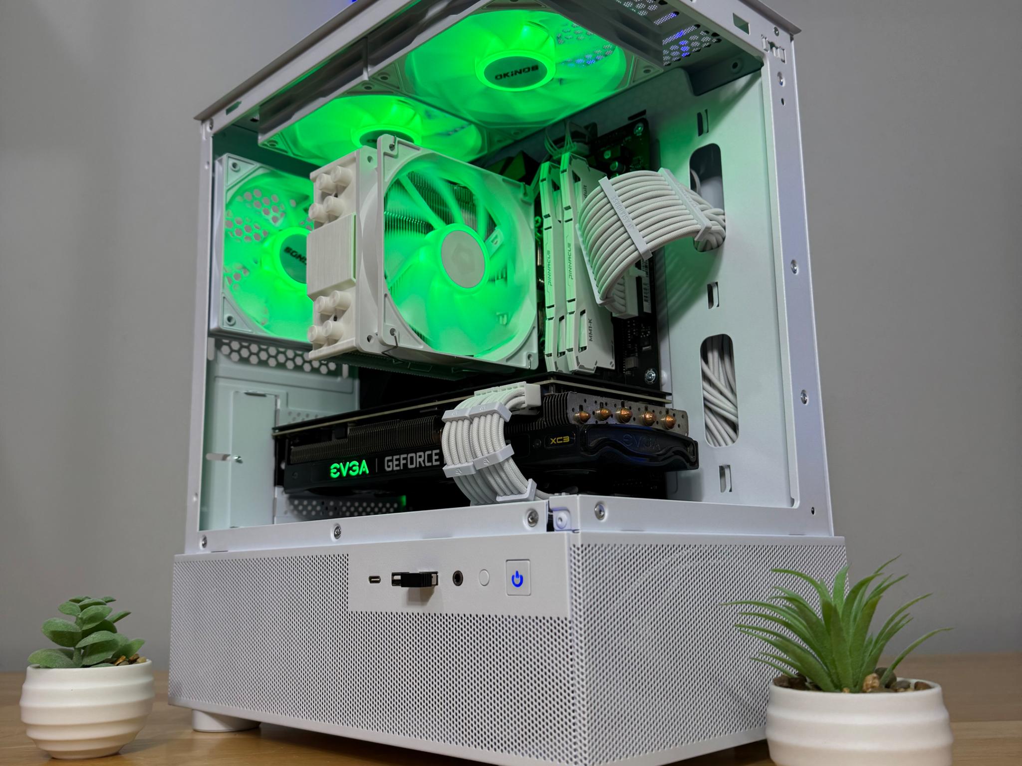 Custom White 1440p Gaming PC-Ryzen 5 5500-RTX 3070-1TB SSD-16GB Ram