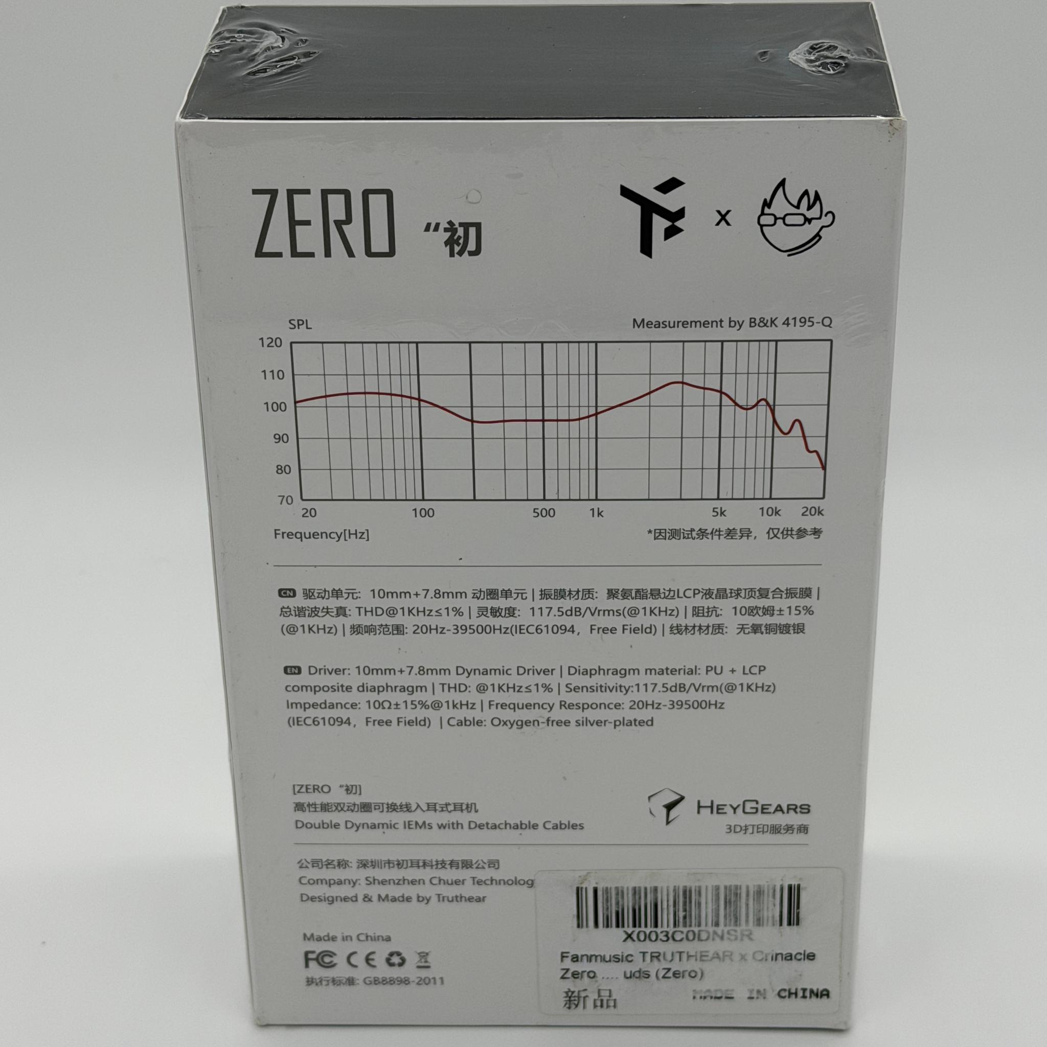 Truthear x Crinacle Zero In-Ear Monitors – Sealed Retail Box