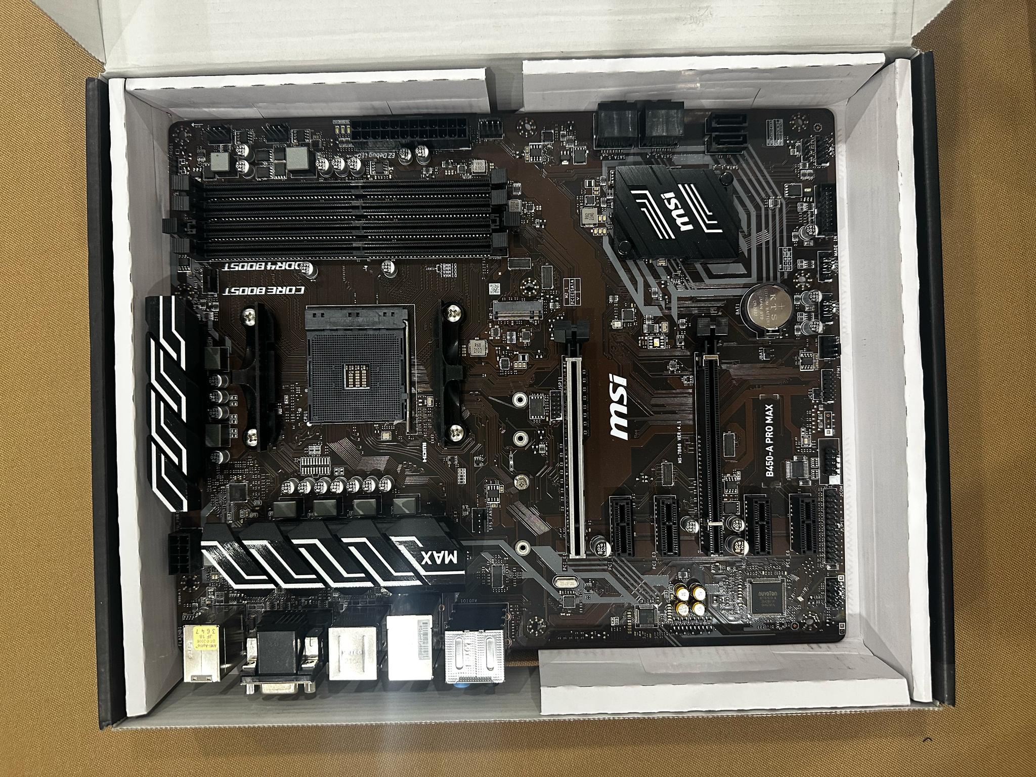 MSI B450-A Pro MAX AM4 Motherboard (tested, works)