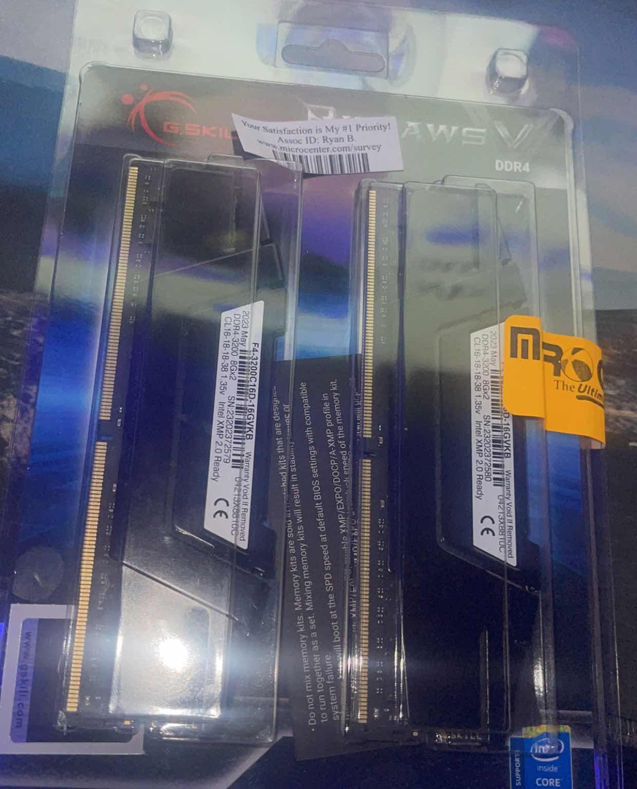 AMD Ryzen 5 5600X3D, ASUS TUF Gaming B550 Plus WiFi II DDR4, G.Skill Ripjaws V 16GB DDR4-3200