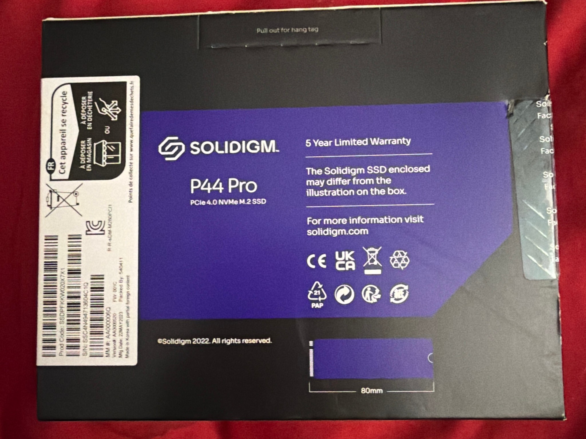 2TB Solidigm P44 Pro Gen 4 SSD 7000 MB/s