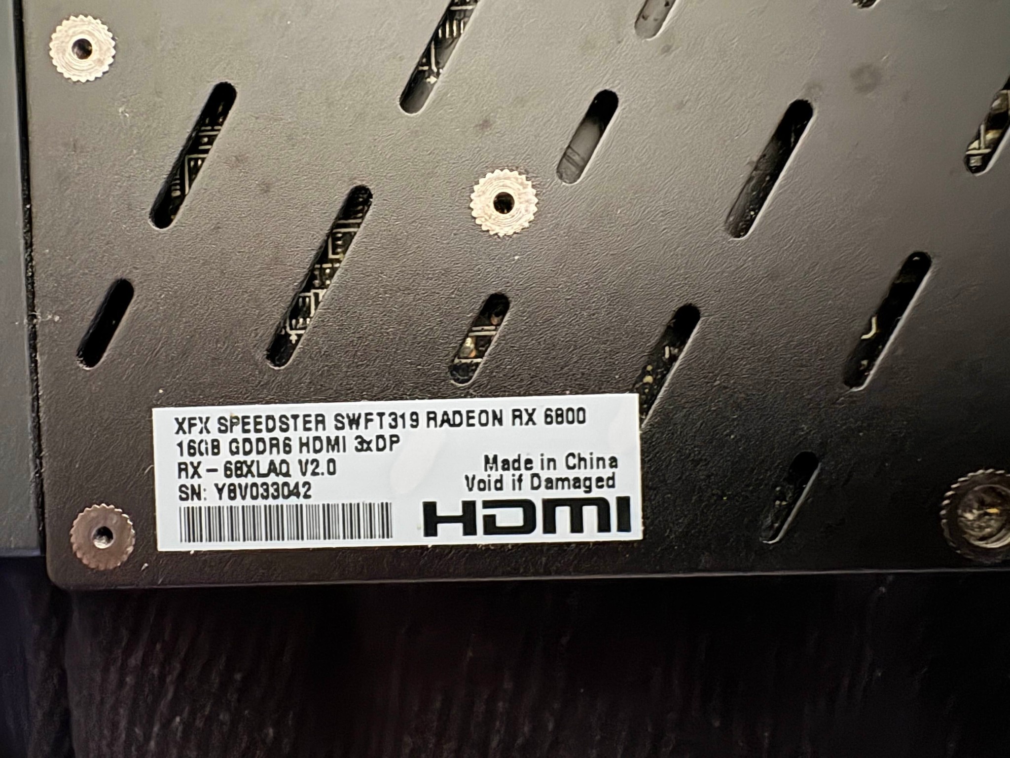 XFX Speedster SWFT 319 RX 6800 16GB GPU (Tested, Good Condition)