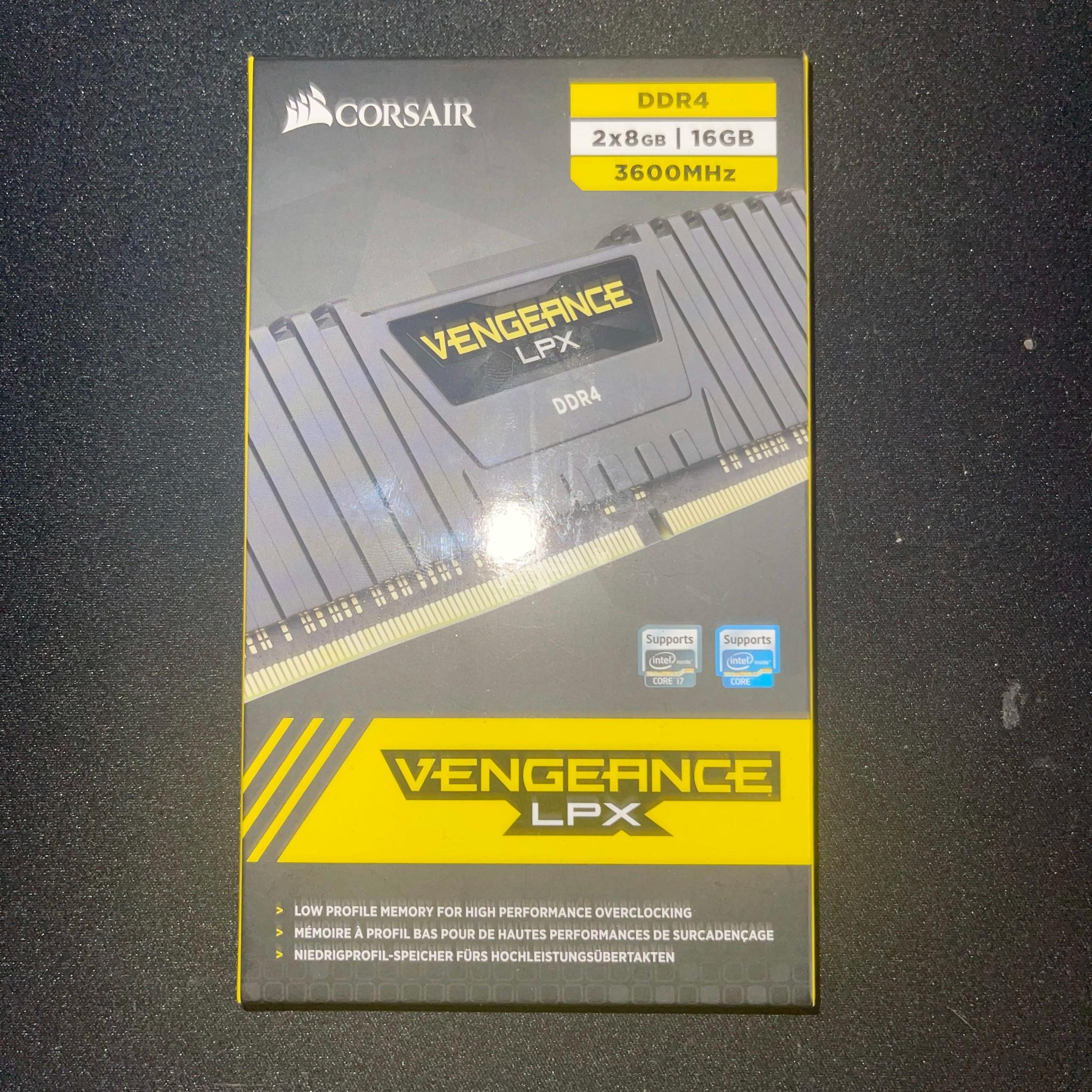 Corsiar Vengence LPX 16 GB (2 x 8 GB) DDR4-3600 C18 Memory 
